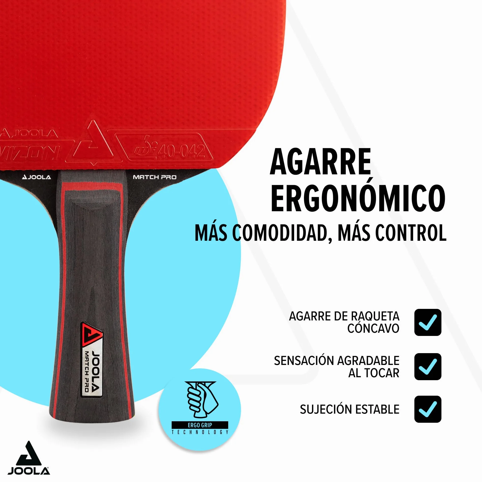 JOOLA Raqueta de Tenis de Mesa Match Pro ITTF 4 Estrellas Negro Rojo 1,8 mm Grosor Esponja