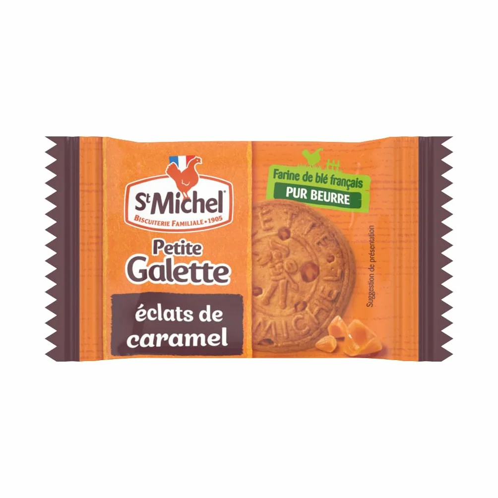 St Michel - Pequeña Galleta de Caramelo - 3,5 g Caja de 400 Sobres Individuales - 1,4 Kg