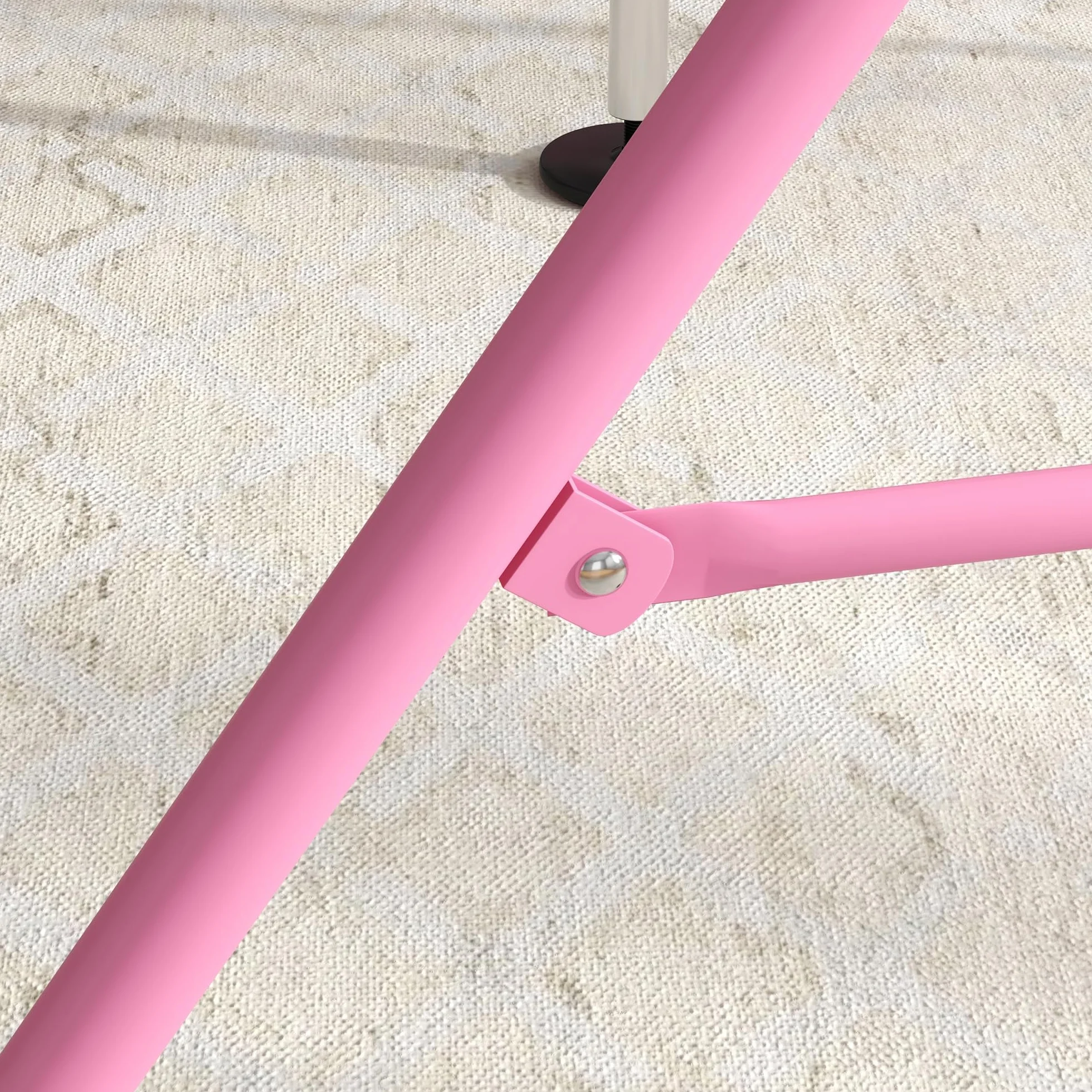 HOMCOM Barra de Gimnasia Plegable para Niños con Altura Ajustable 5 Niveles y Anillos