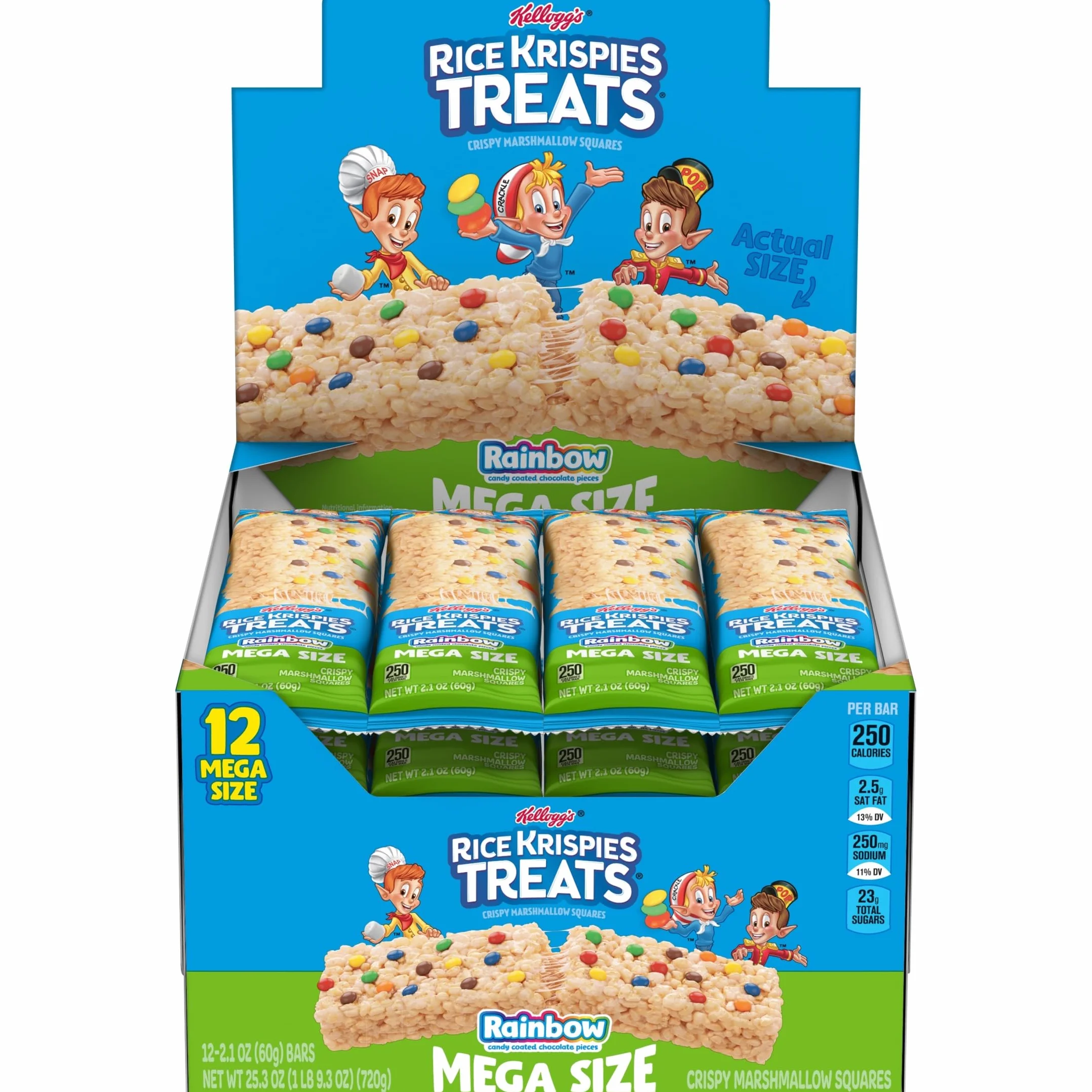 Rice Krispies Treats Rainbow - Barras de 2.1 onzas - 12 unidades