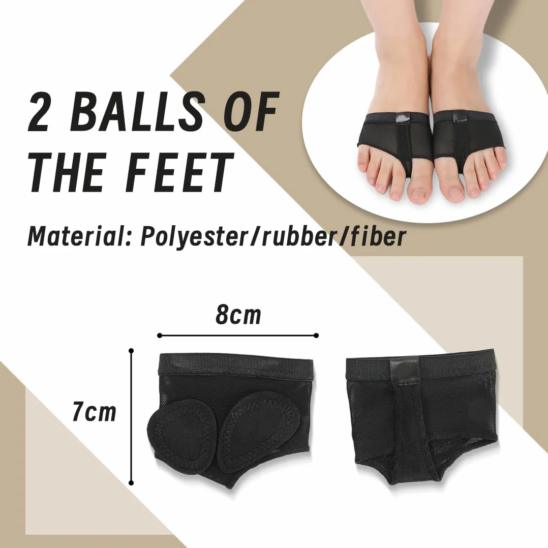 Almohadillas Antideslizantes para Baile, Protección Pies Ballet Punta Transpirables, 2 Pares