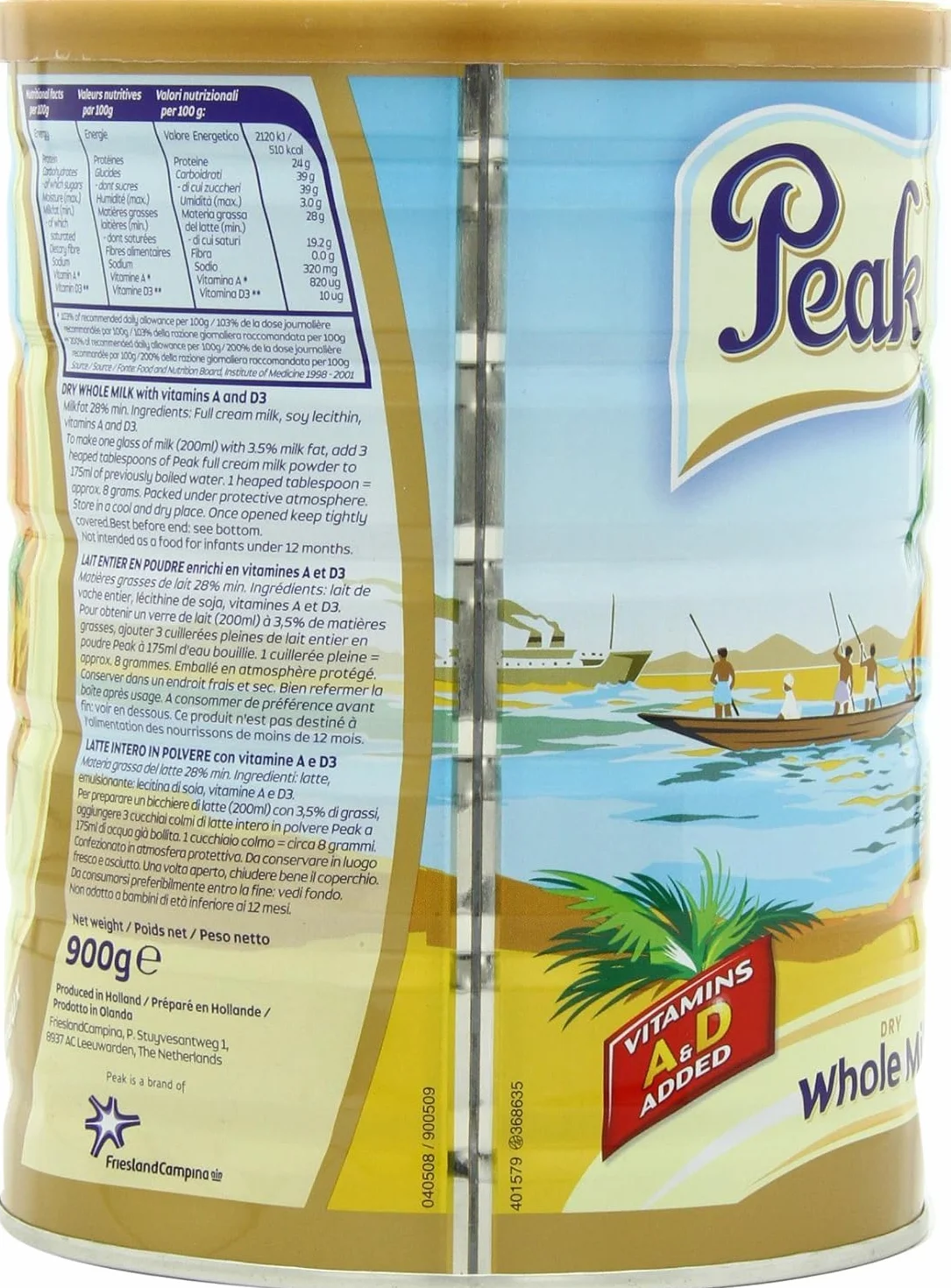 Peak Dry Whole Milk Powder 900g