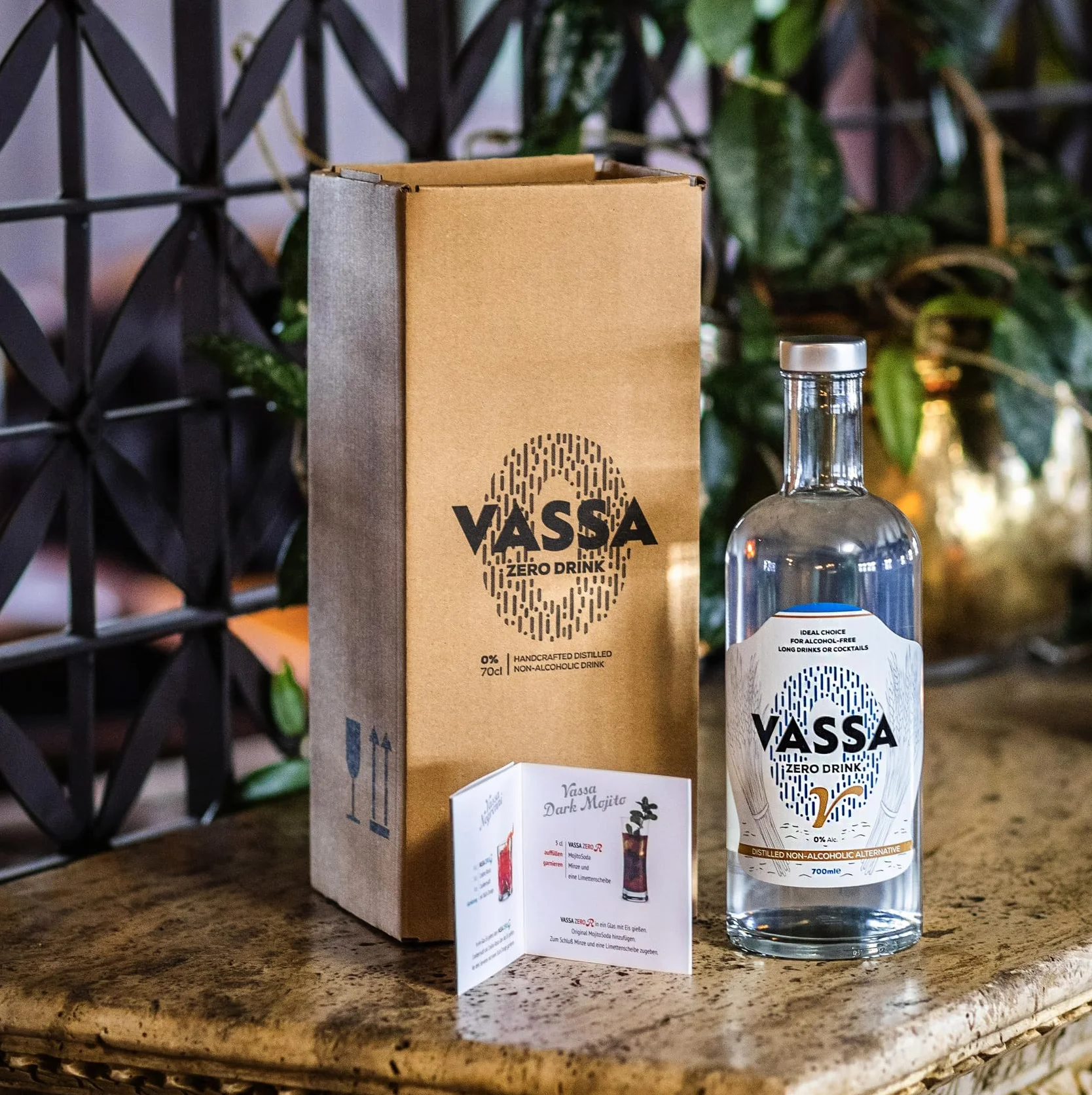VASSA ZERO V, vodka sin alcohol 700 ml, ideal para cócteles sin alcohol y tragos largos, alternativa sin alcohol para el vodka tradicional, ingredientes 100% naturales