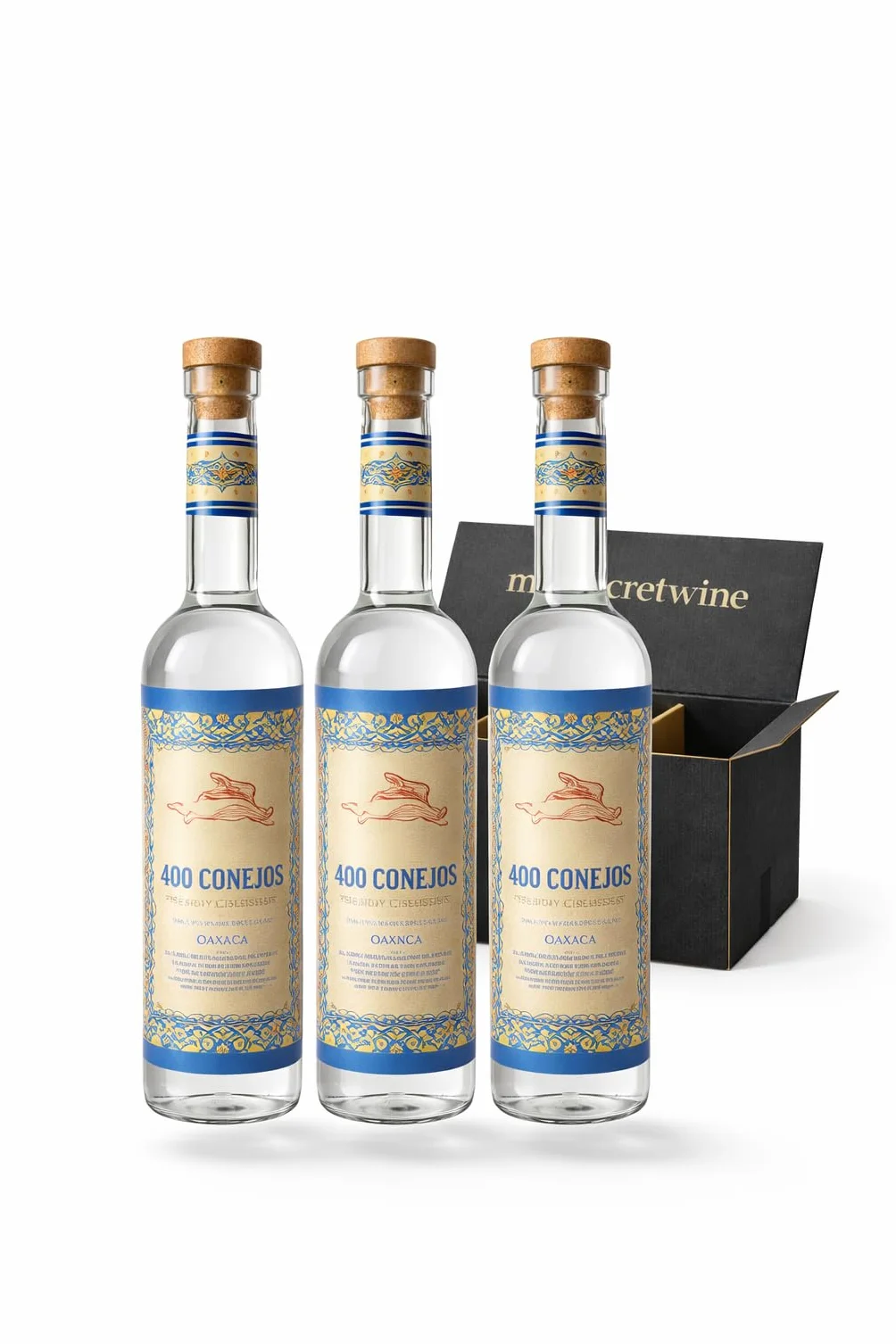Mezcal 400 Conejos 3 Botellas Artesanal Oaxaca