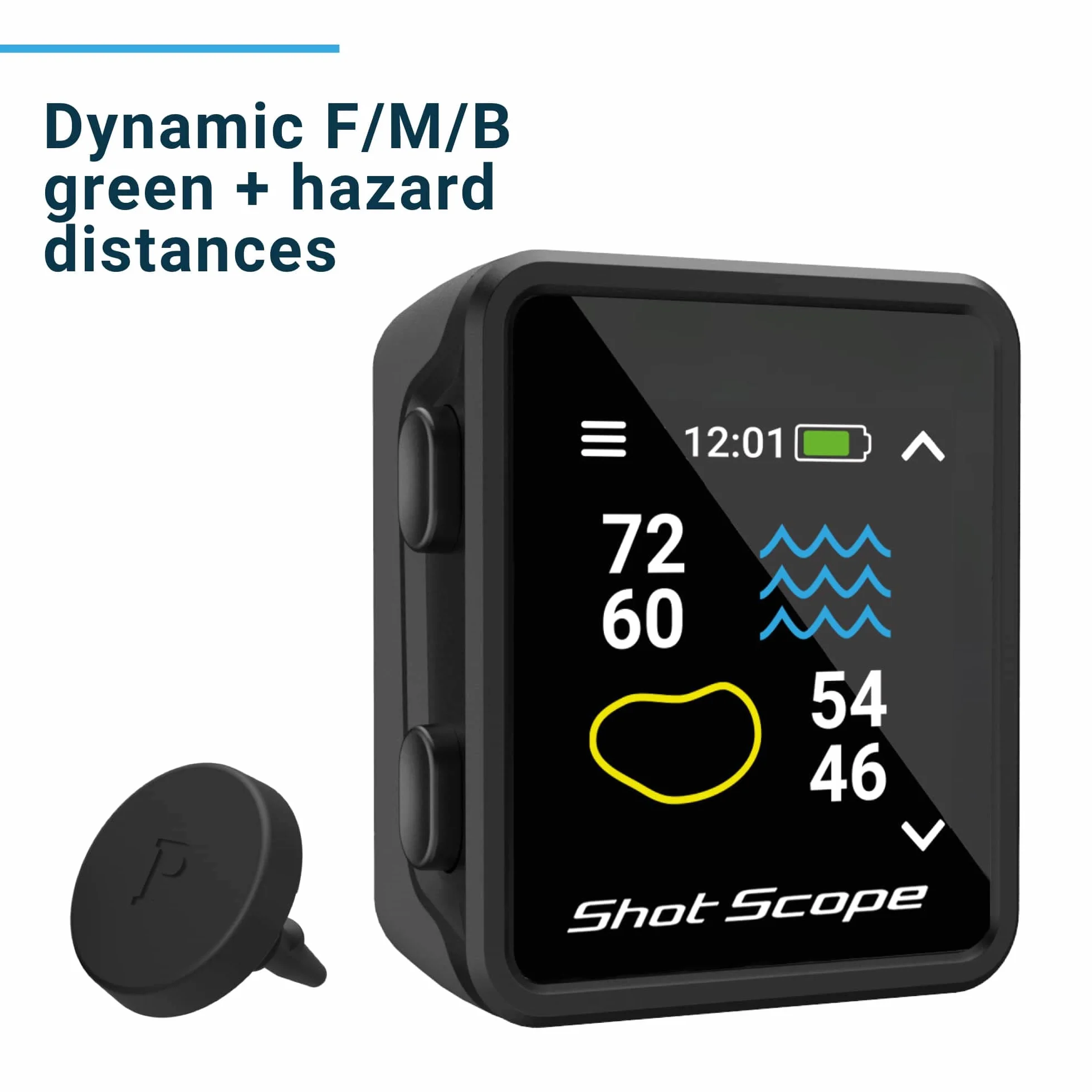Shot Scope H4 GPS de Mano Seguimiento de Tiros Distancias Peligro Green F/M/B 36000 Recorridos Precargados 100 Estadísticas Golpes Ganados