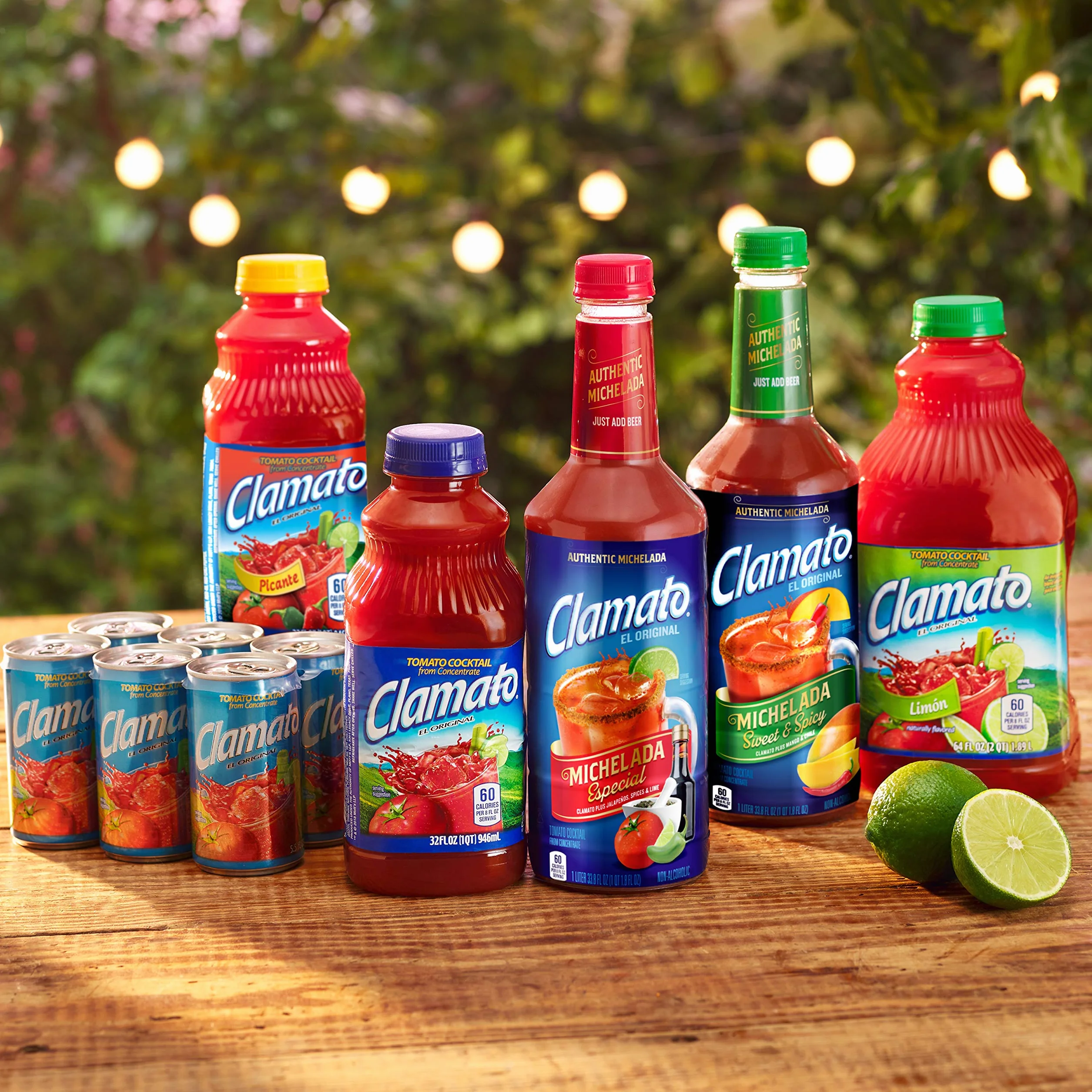 Clamato Jugo de Tomate Mezcla para Cócteles Micheladas Bebida Mexicana Pack de 8 botellas de 1,89 litros