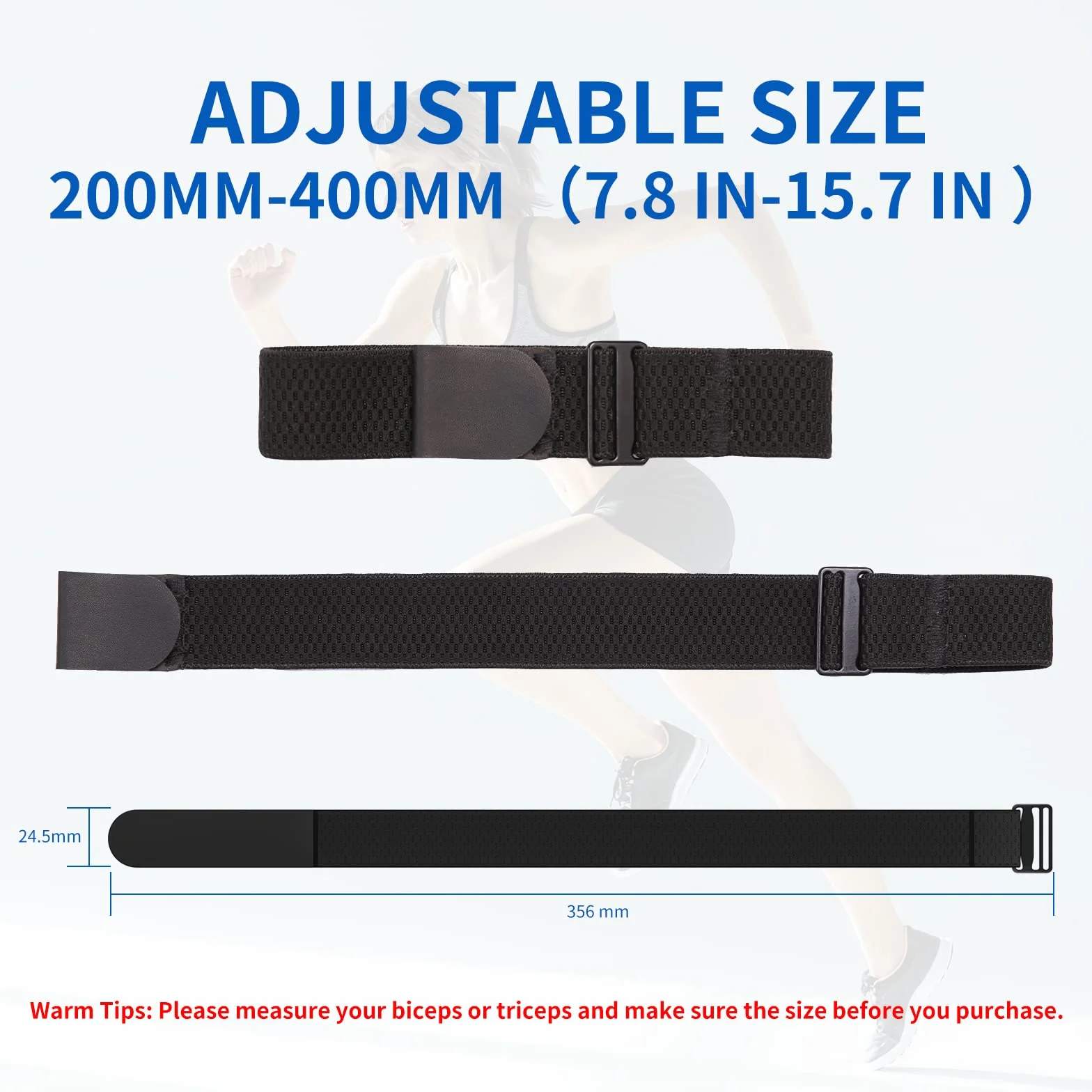 moofit RA1 Monitor de Frecuencia Cardíaca Brazalete de Repuesto 24,5mm Compatible con Wahoo