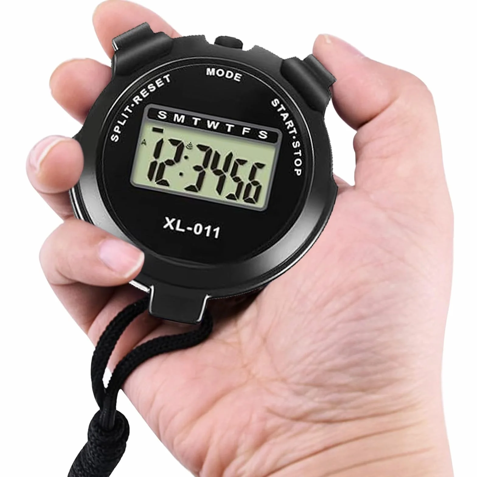 Cronómetro Deportivo Digital Profesional 3 Piezas, Cronógrafo de Mano Reloj para Fútbol Correr Natación