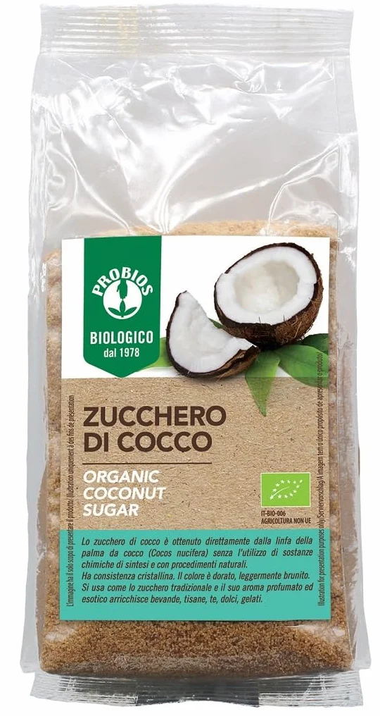 Probios Azúcar de Flor de Coco Ecológico – Ideal para repostería, bebidas y un dulzor natural – Azúcar de coco premium – 500 g