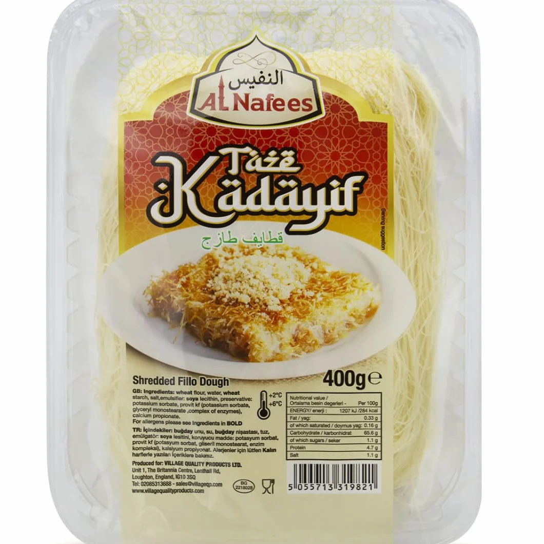 Al nafees Fresh Kataifi Kadayif Masa de Fillo rallada 400g