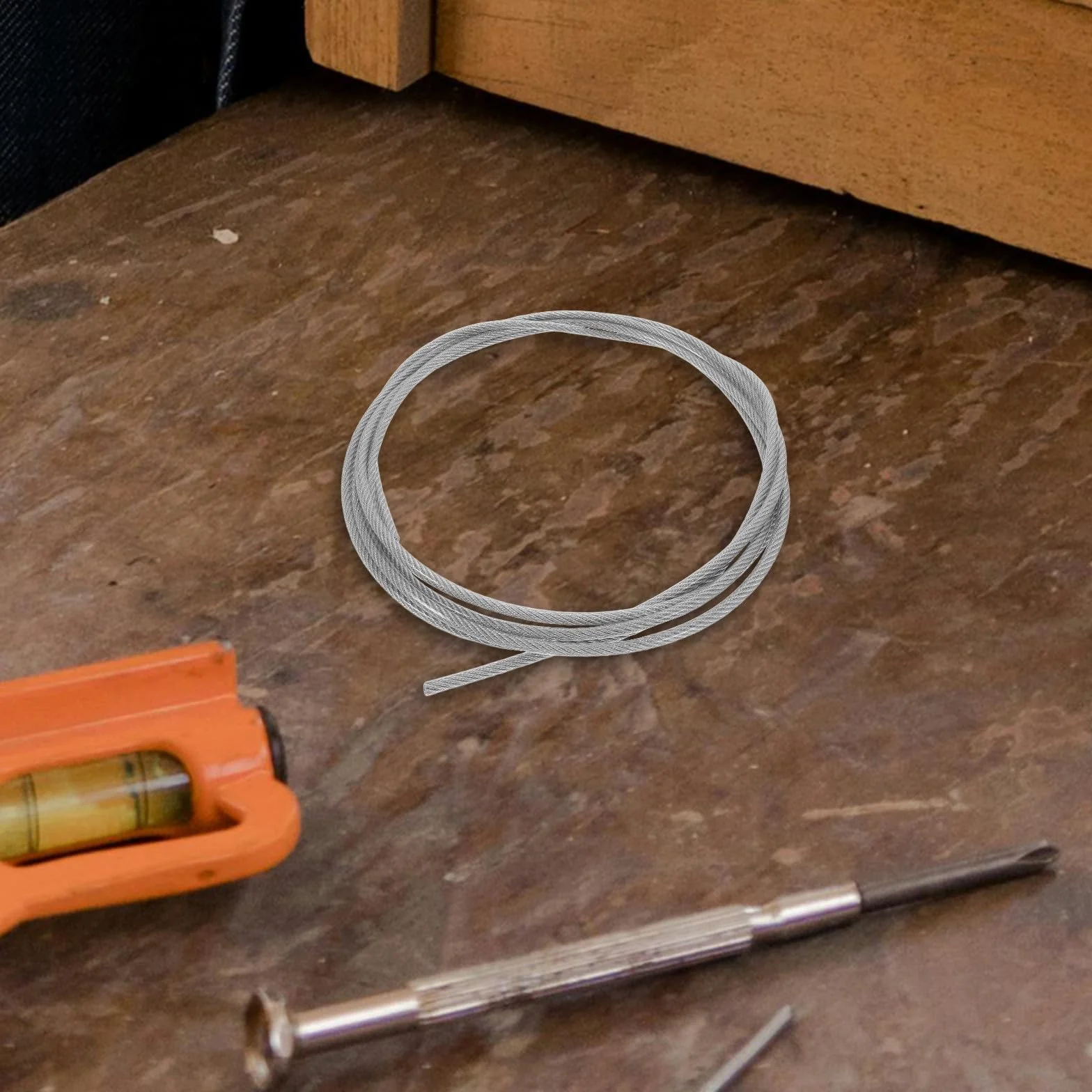 STOBAZA Cuerda para Red de Baloncesto, Cable de Acero Duradero en 2 Piezas, Accesorio de Fijación