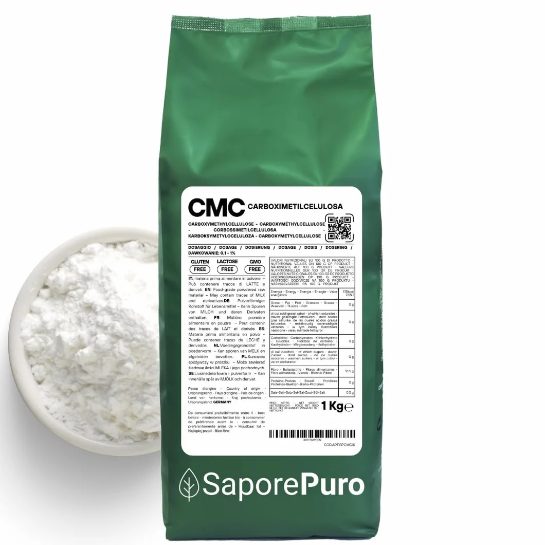 Saporepuro CMC 1 kg - ideal para helados, geles, decoraciones y pastas - Excelente agente gelificante y estabilizante