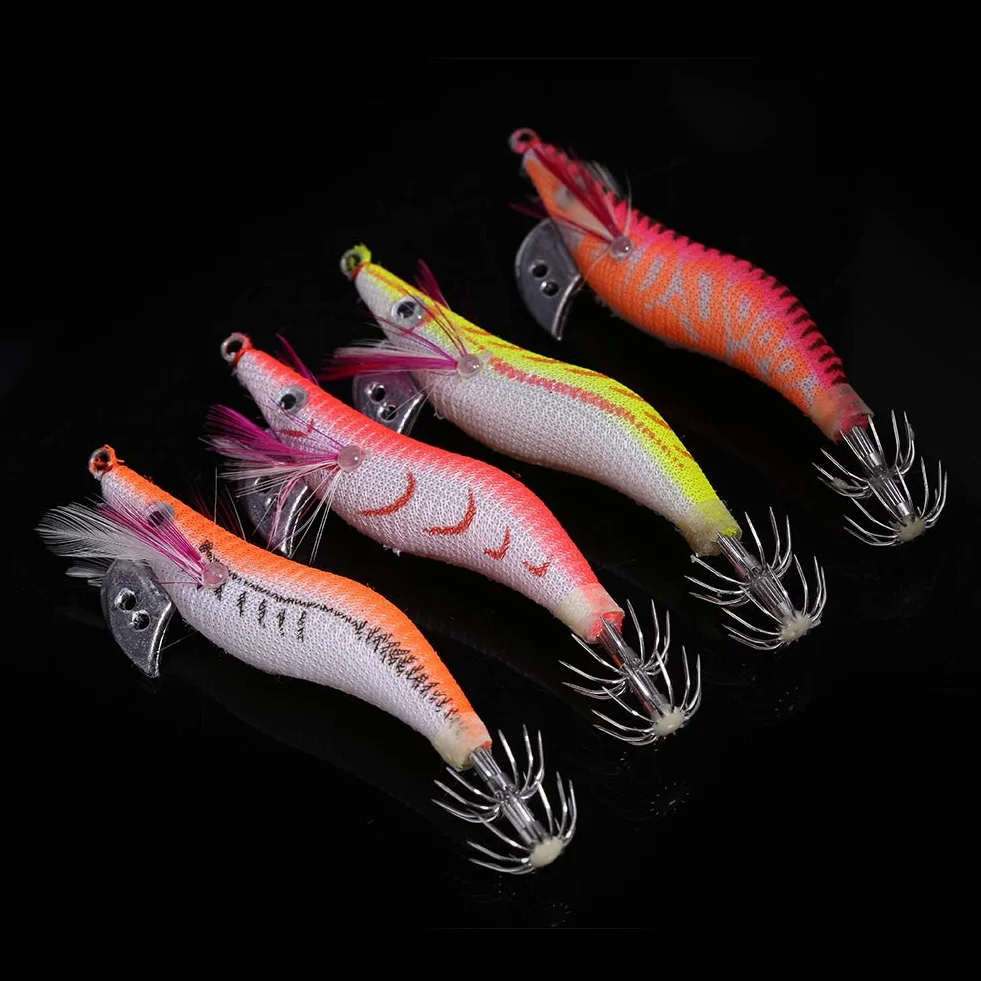 Calamar Camarón Jig Jigging Señuelos Rg58 Boomerang Cebo Pesca Noche Amanecer