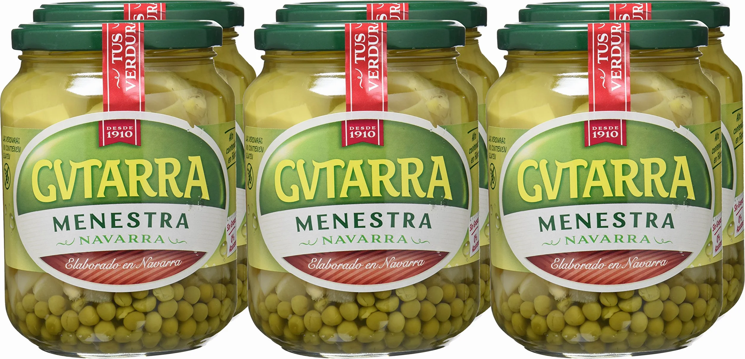 Gvtarra Menestra Navarra - Paquete de 6 x 425 Gramos, 2550 Gramos