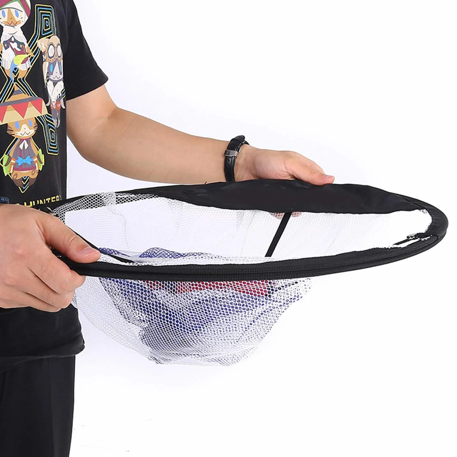 RiToEasysports Malla de Nailon Negro Plegable Golf Chipping Net con Balls Collector