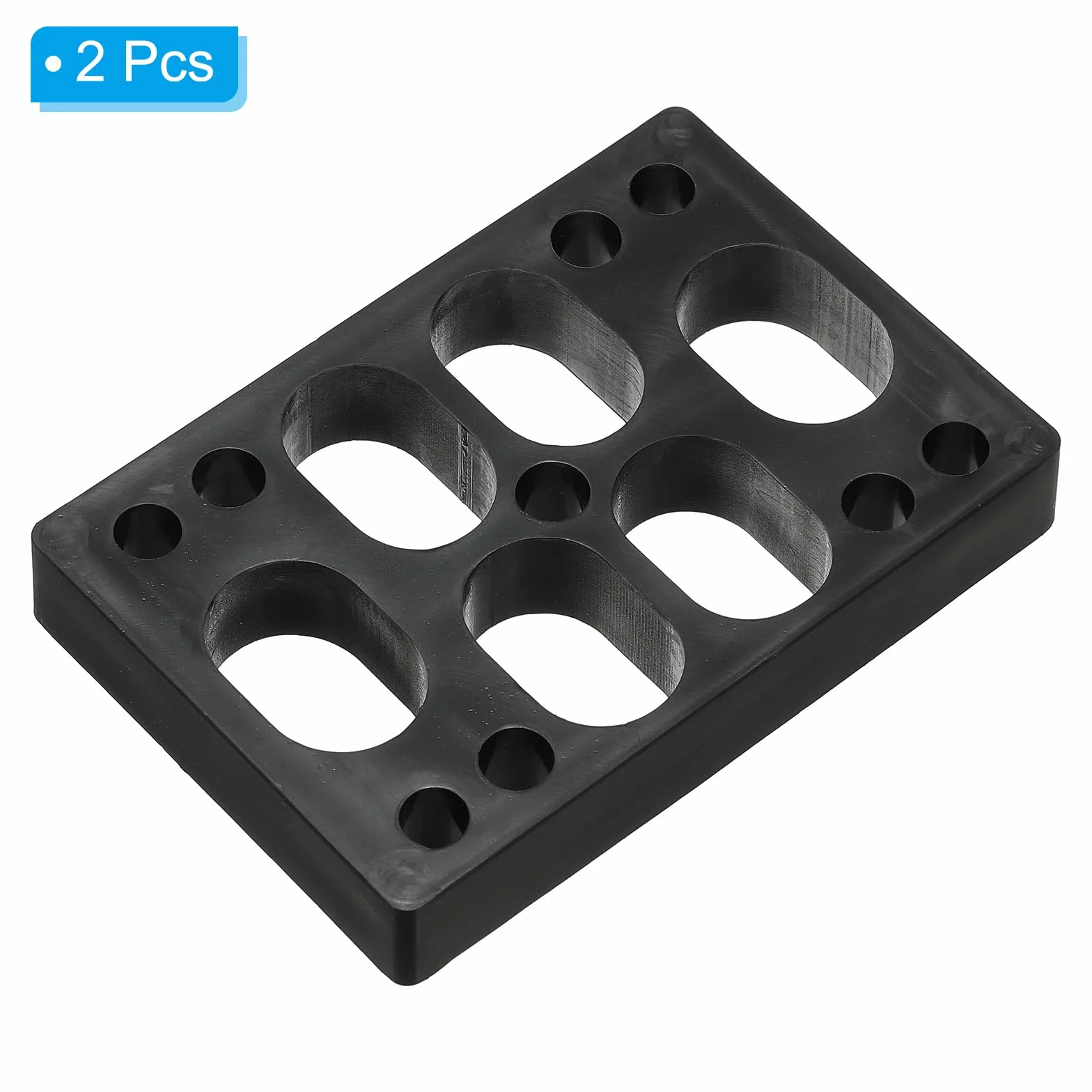 PATIKIL 1/2" Almohadillas Elevadoras para Skateboard, Paquete de 2, Cuña Angular de PU 3x2, Negro