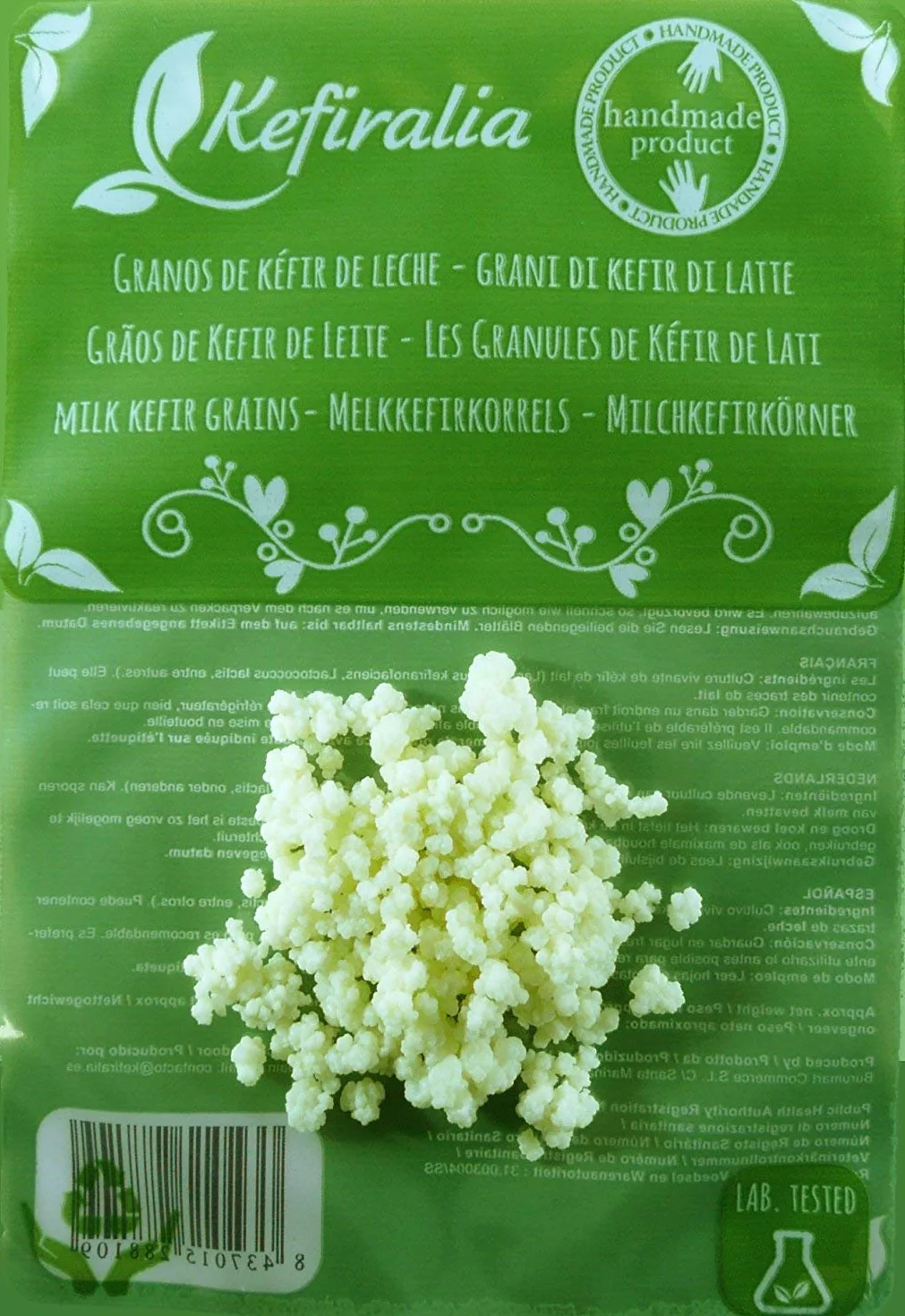Pack 2X 40g de Hongo/Nódulos Frescos de Kéfir de Leche + Instrucciones + Recetas + Ayuda y Asesoramiento - KEFIRALIA®
