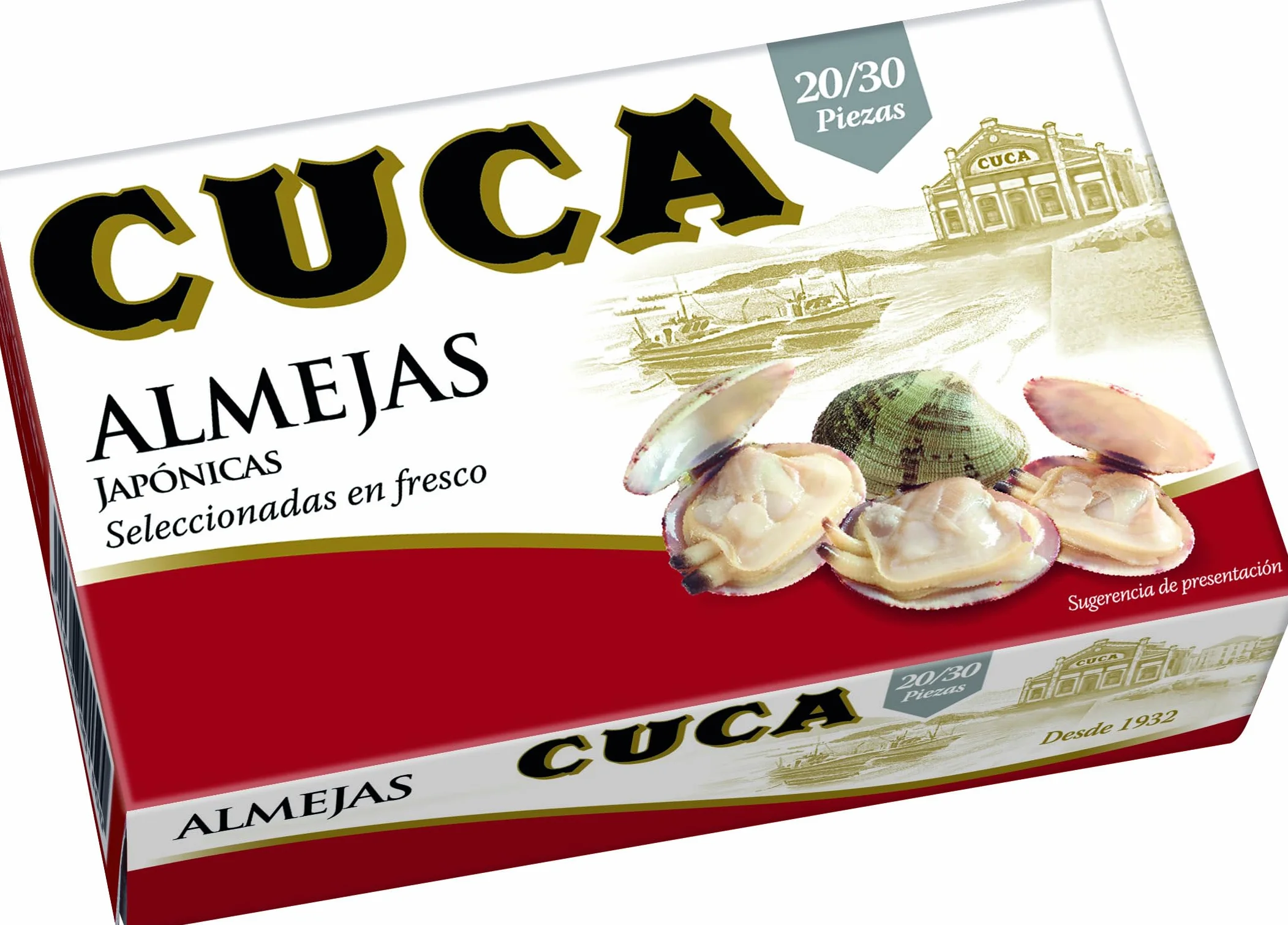 Cuca Almejas al Natural 20/30 piezas 5 latas 85gr