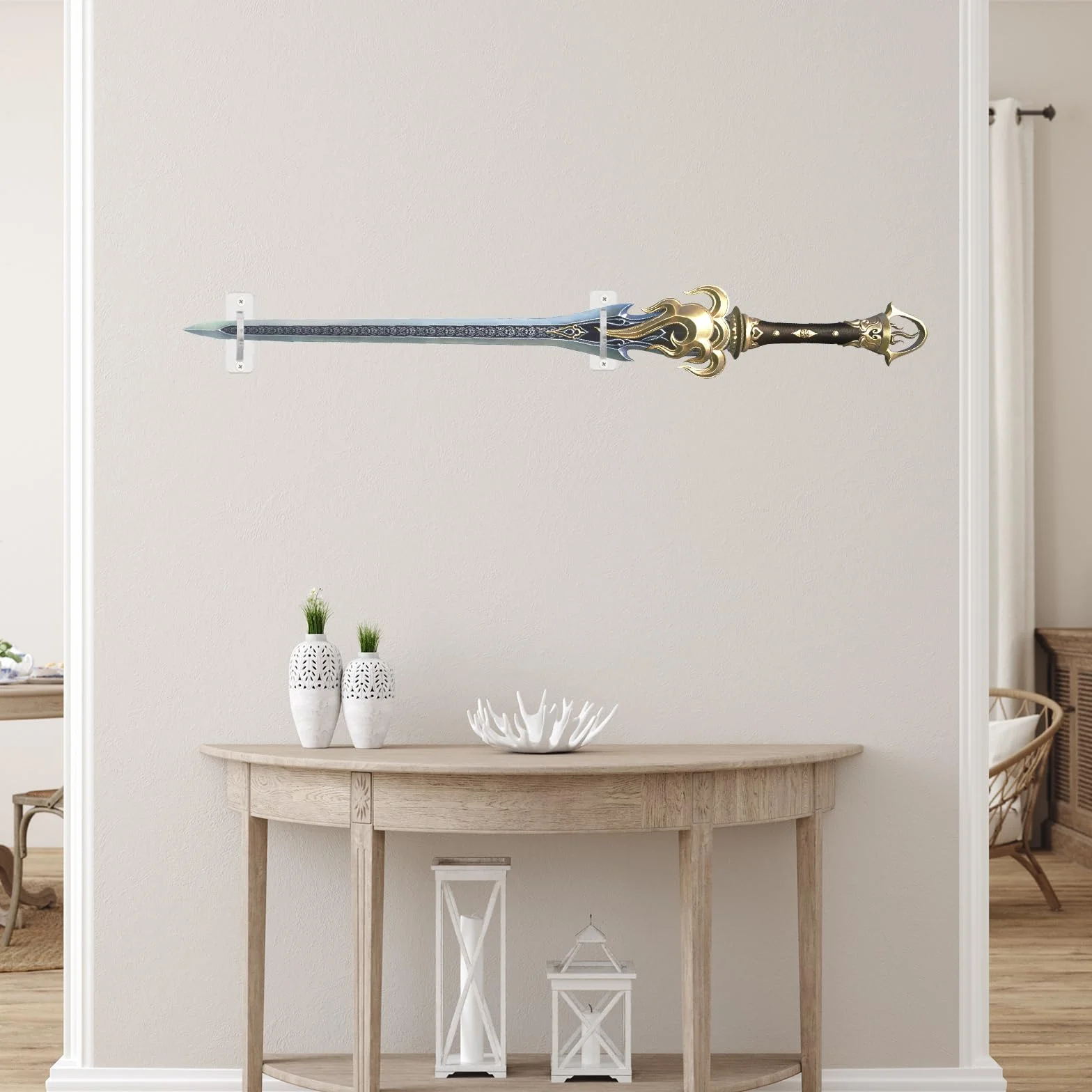 Soporte de pared para espada, sable de luz, espadas samurai, armas marciales