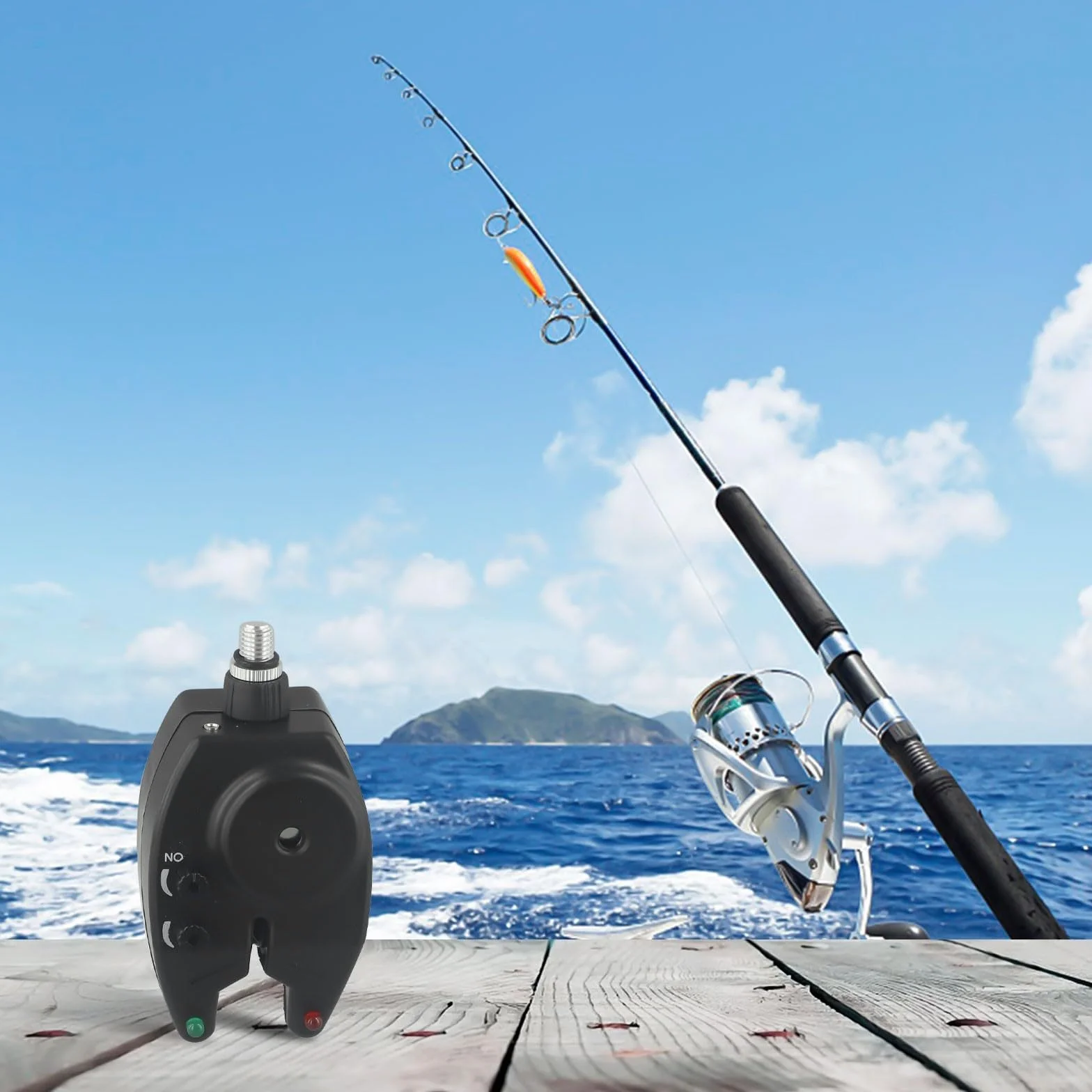 Indicador electrónico de mordida de pesca de carpa ABS impermeable con alertas de sonido