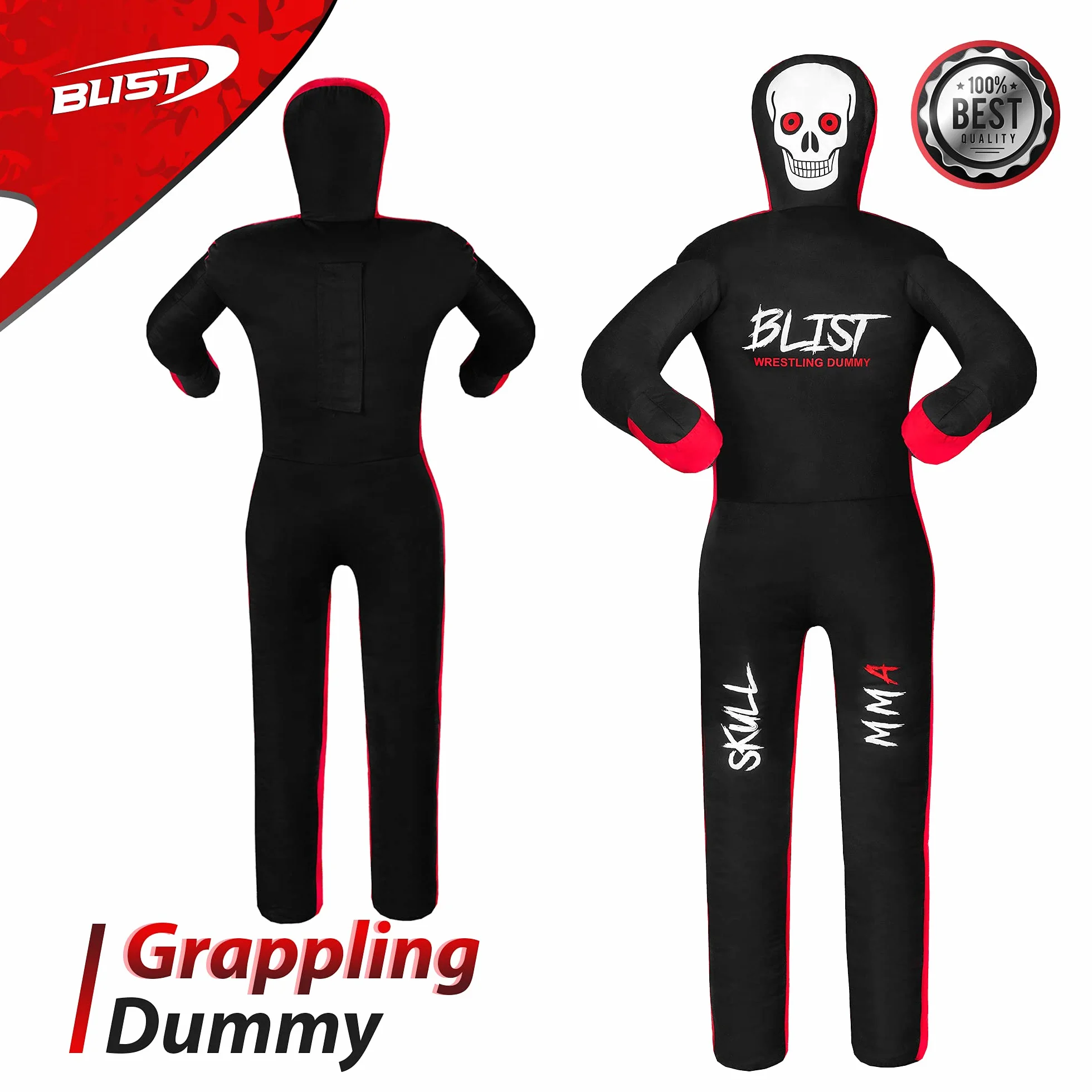 Blist Saco de boxeo brasileño BJJ Jiu Jitsu 70 pulgadas negro