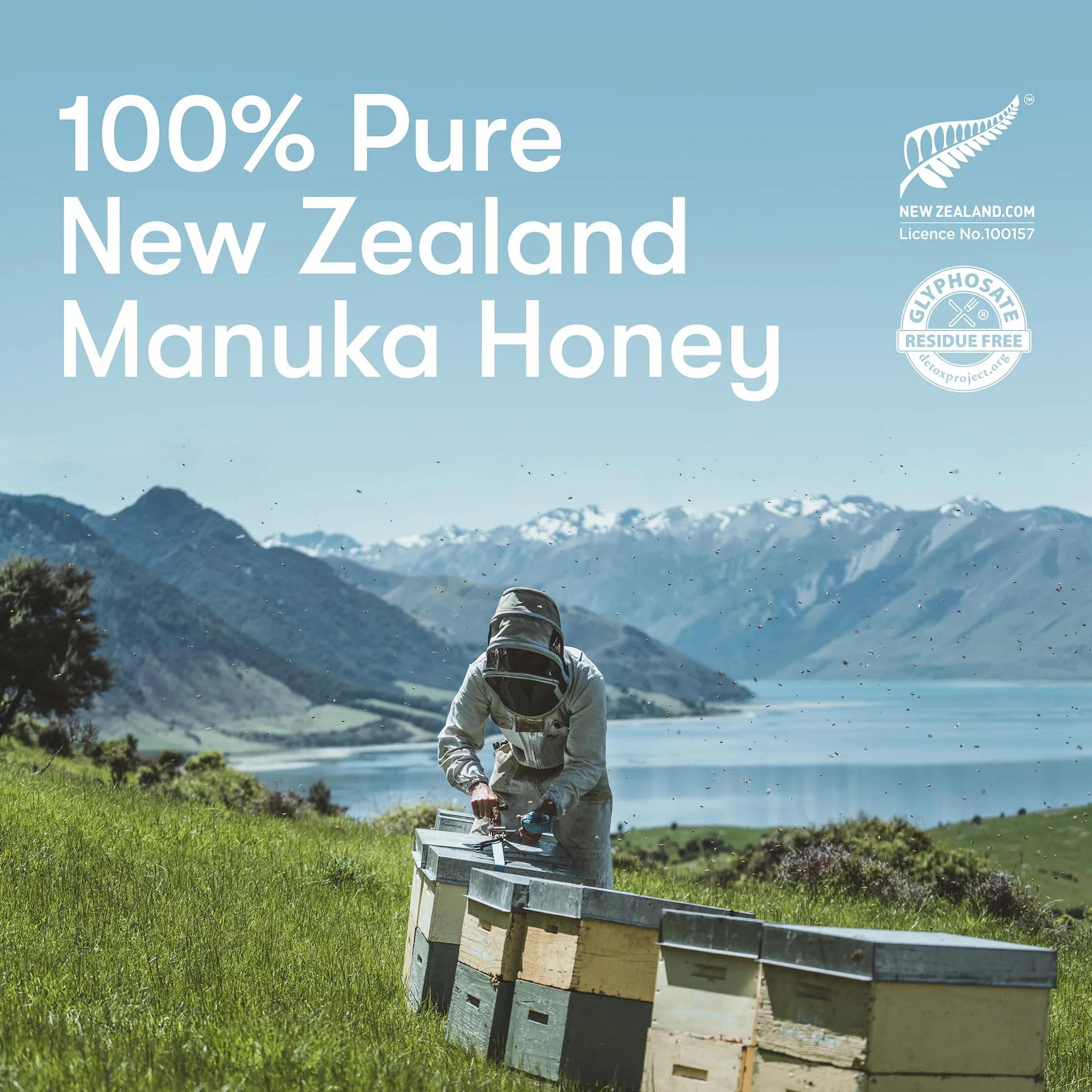New Zealand Honey Co. Miel de Manuka MGO 829+ / UMF 20+ - 250g Tarro Cotidiano - Origen Nueva Zelanda con Enzimas y Pólenes Naturales - Miel Monofloral Certificada UMF