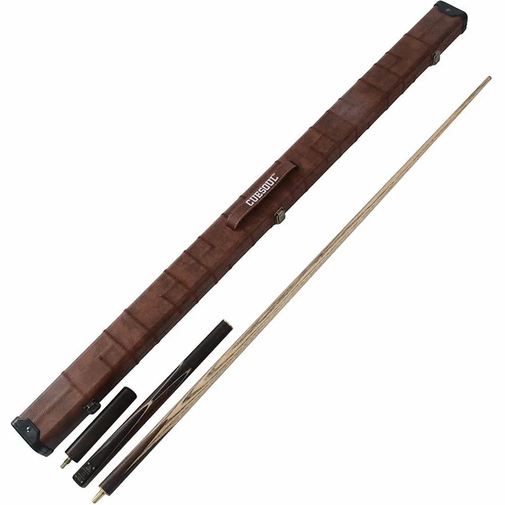 Taco de Snooker Clásico Artesanal 57 Inches 18 oz Palo de Rosa Unión 3/4 Estuche Protector