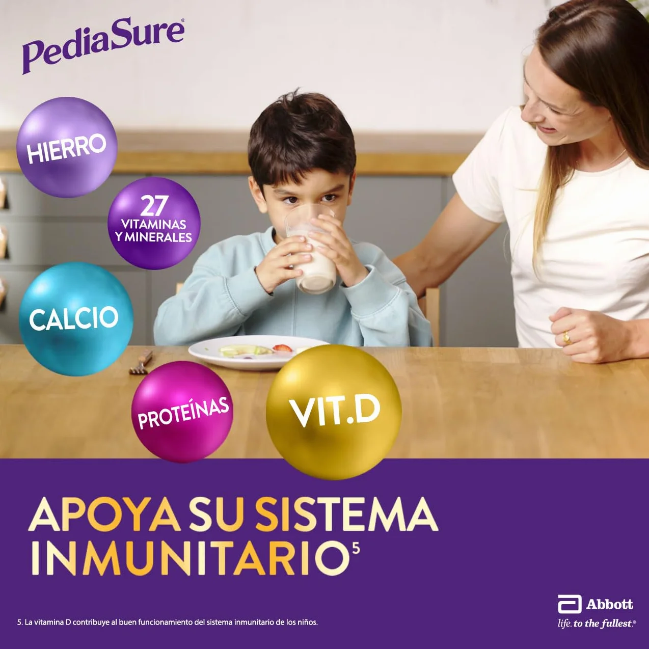 PediaSure – Sabor Cookies & Cream – Complemento Alimenticio para Niños con Proteínas, Vitaminas y Minerales – 850 gr