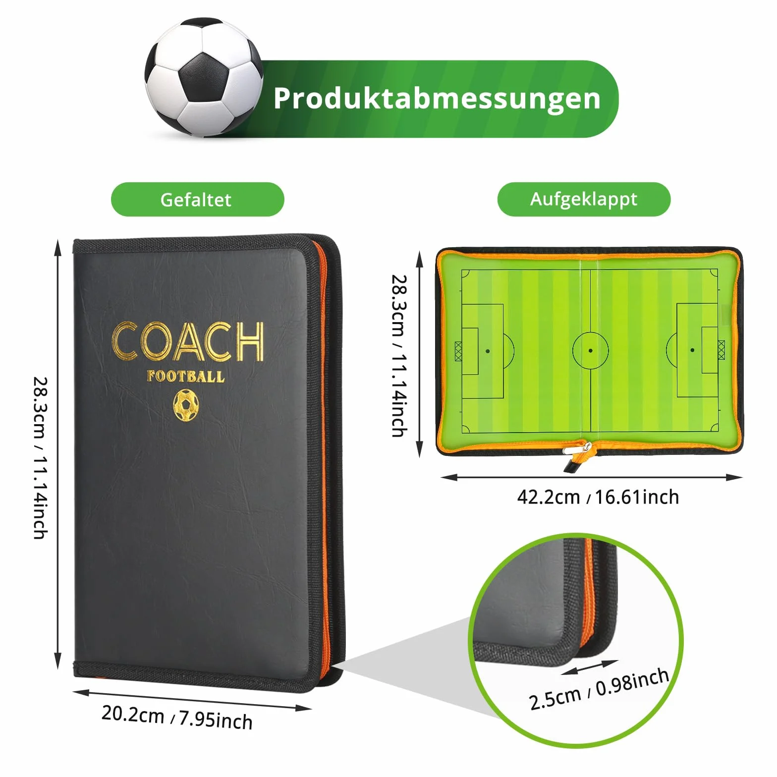 Pizarra táctica portátil para entrenar fútbol con imanes, silbato y rotulador