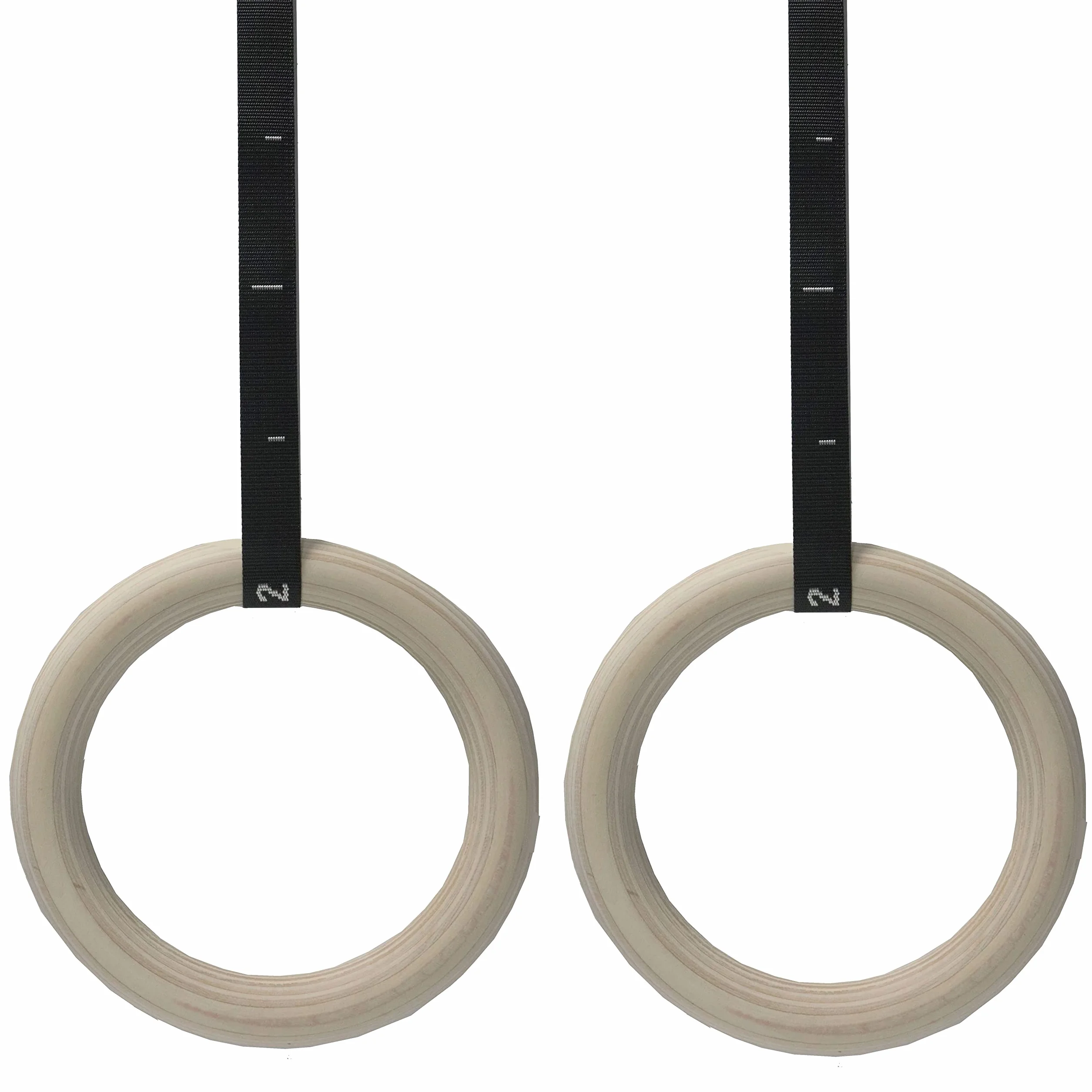 VLFit Anillos de Gimnasia de Madera 32 mm 28 mm Diámetro Hebillas Ajustables Correas para Gimnasio Olímpico