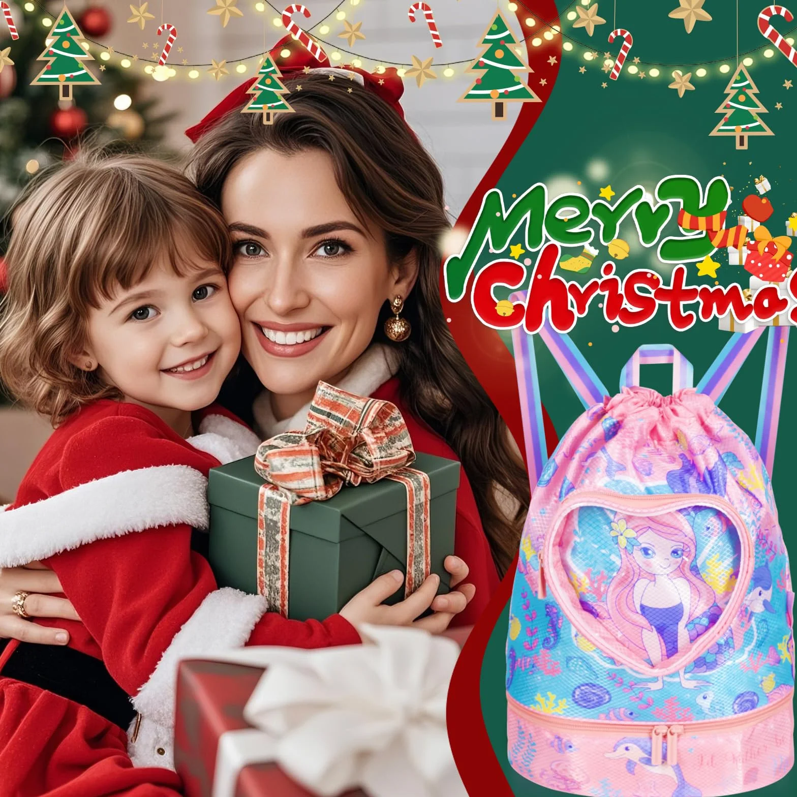 PinkSheep Bolsa de natación impermeable para niños con compartimento para zapatos