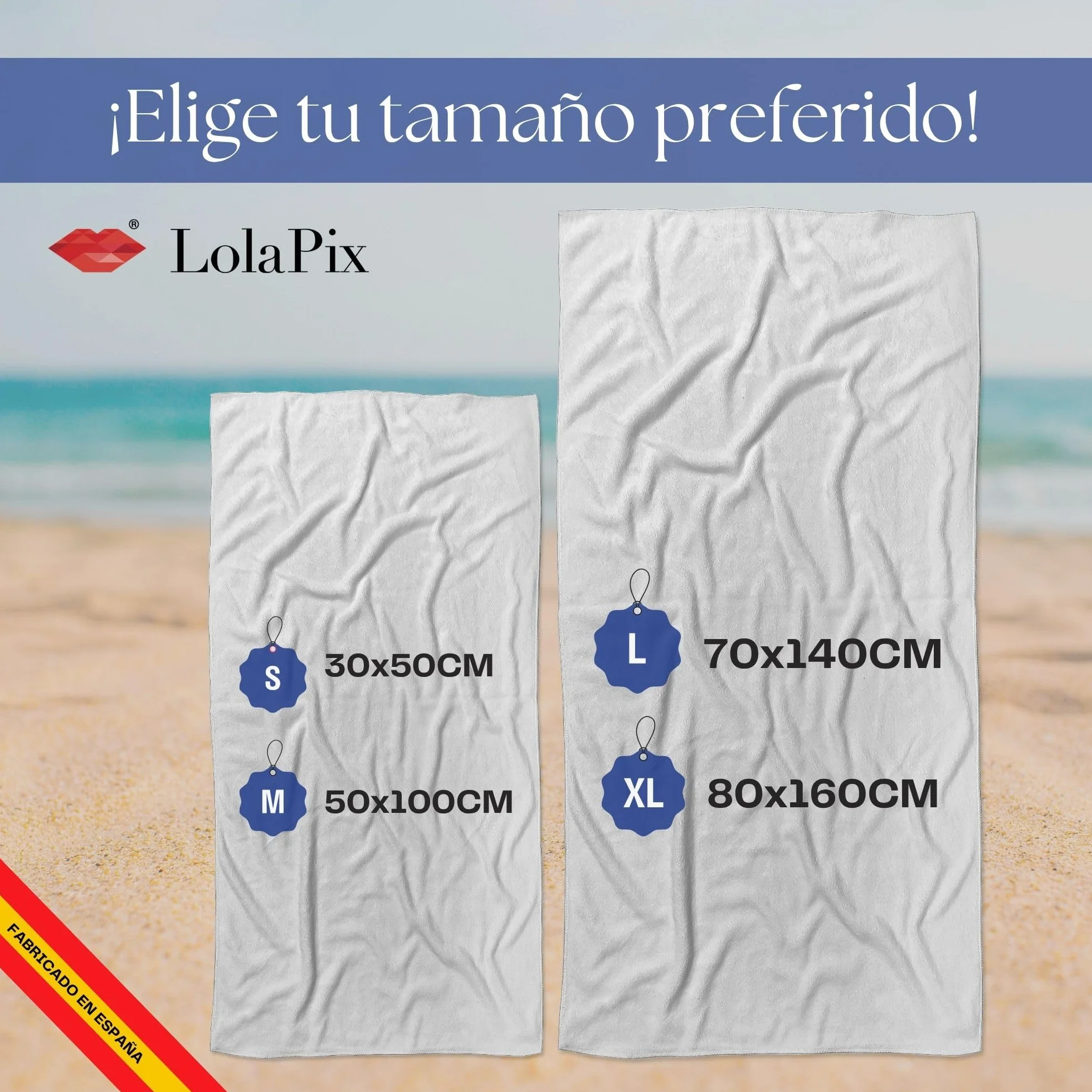 LolaPix Toalla Barcelona Personalizada Futbol Playa Regalo Nombre