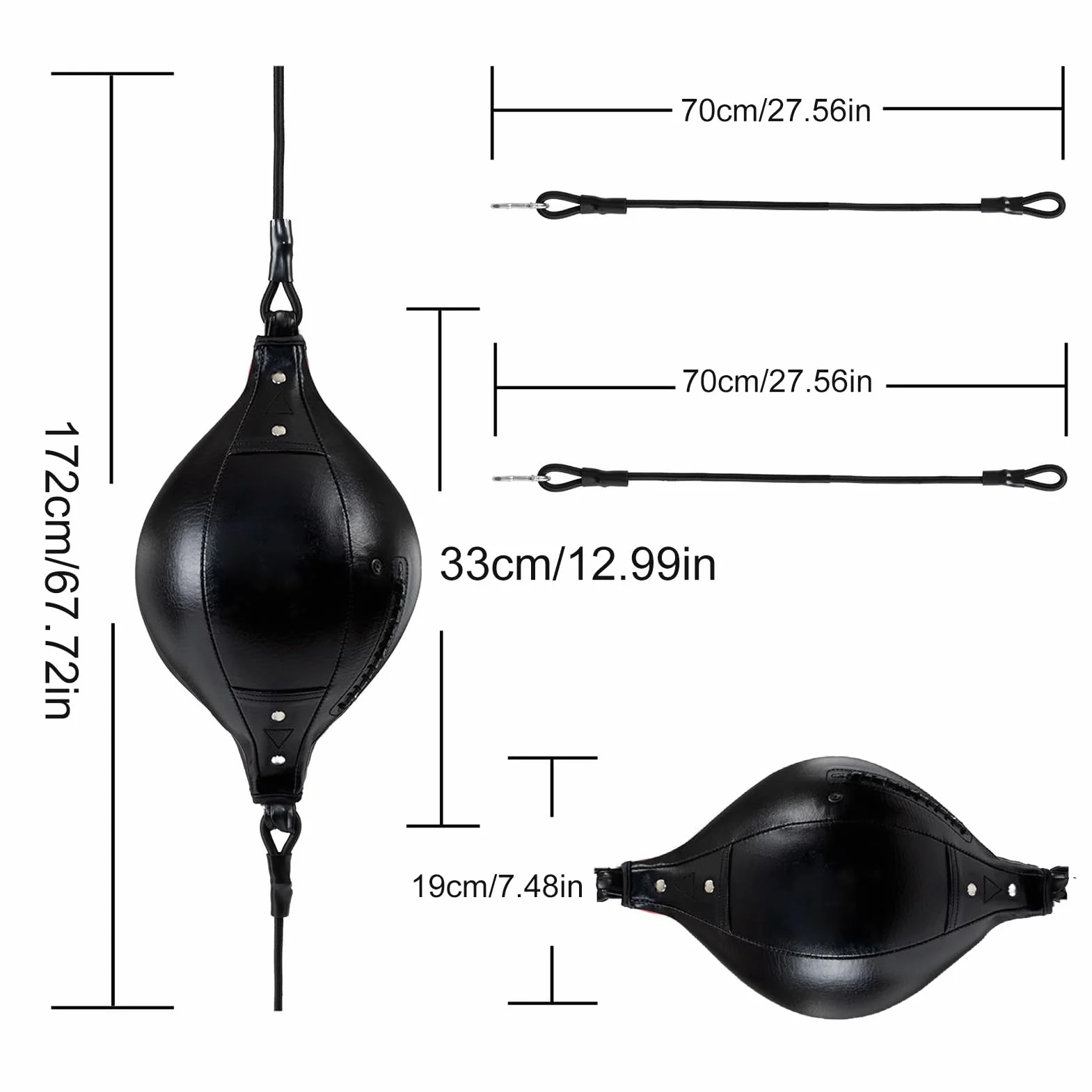 Bolsa de Punching Doble Fin Poliuretano para Ejercicio Coordinación Entrenamiento