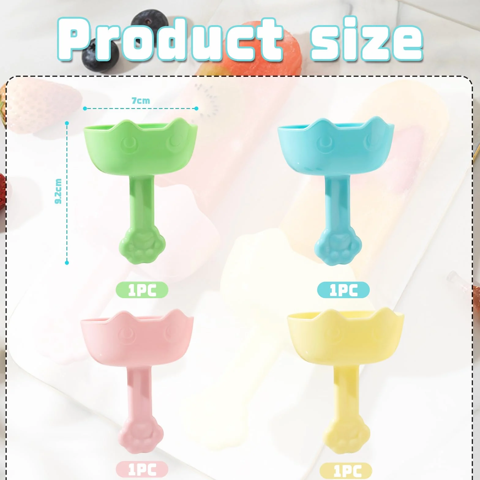 Soporte para palitos de hielo sin goteo para niños, 4 unidades, soporte para hielo para niños, reutilizables, para niños pequeños