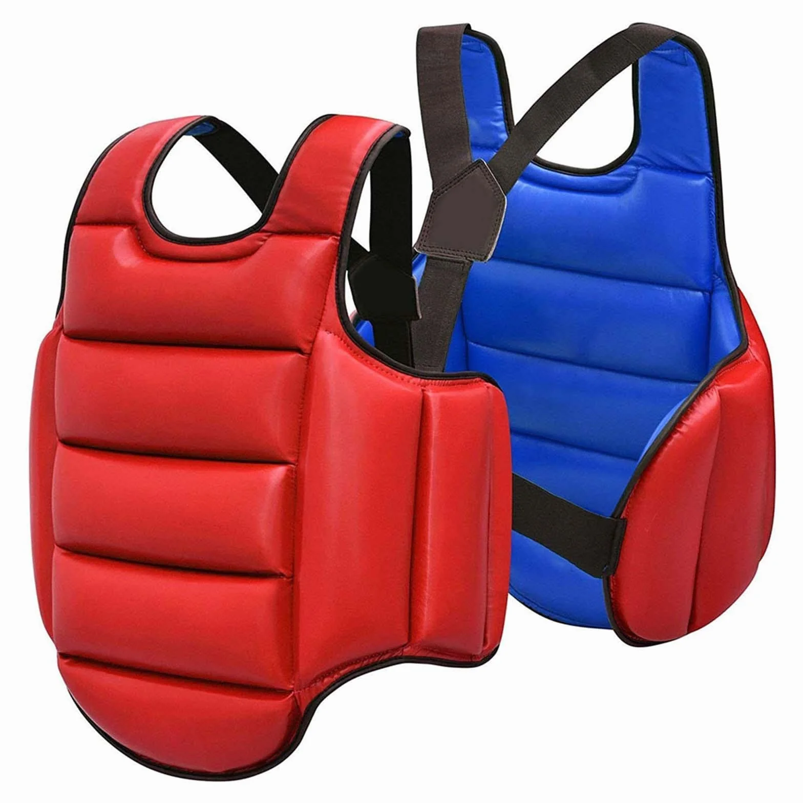 Kowaku Reversible Taekwondo Protector Chaleco Almohadilla de Protección Cuerpo Boxeo Karate Pecho Punzonado Pesado Adultos