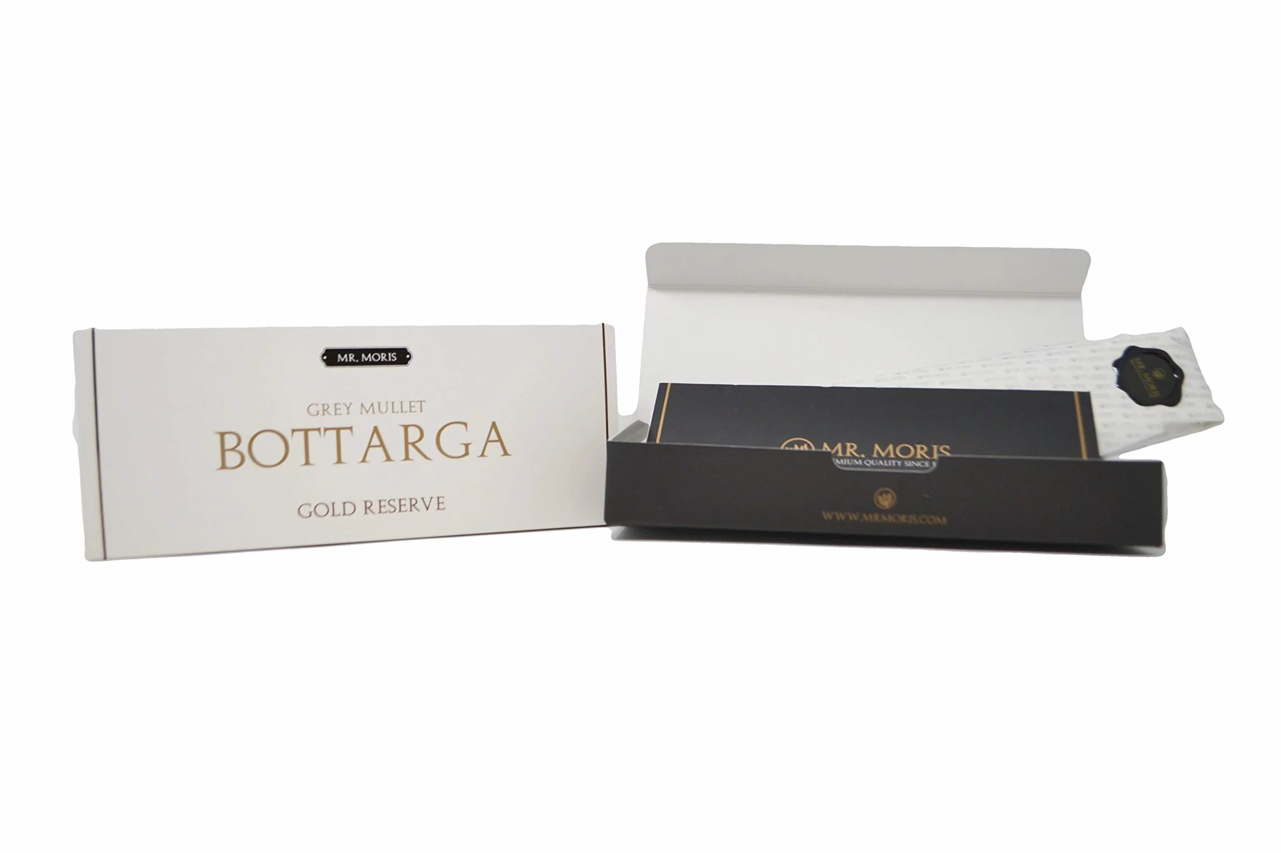 Mr. Moris │ Bottarga │ Hueva de mújol, Kosher, Gold Reserve │ Procesada en Italia │ Grande, 175 g aprox.