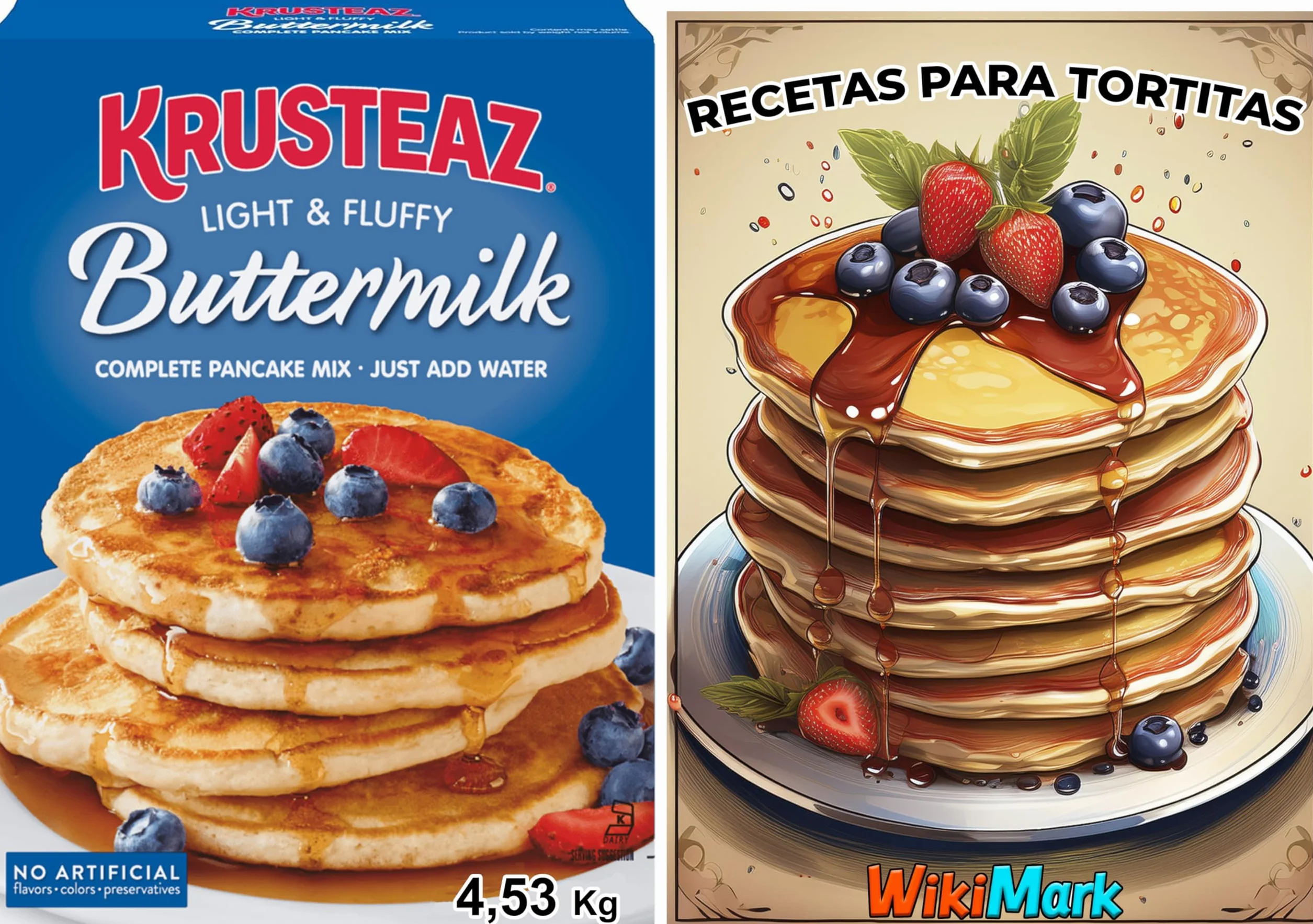 Mezcla para Pancakes Esponjosos Krusteaz 4,53 kg (10 Lb) + Libro de Recetas Digital