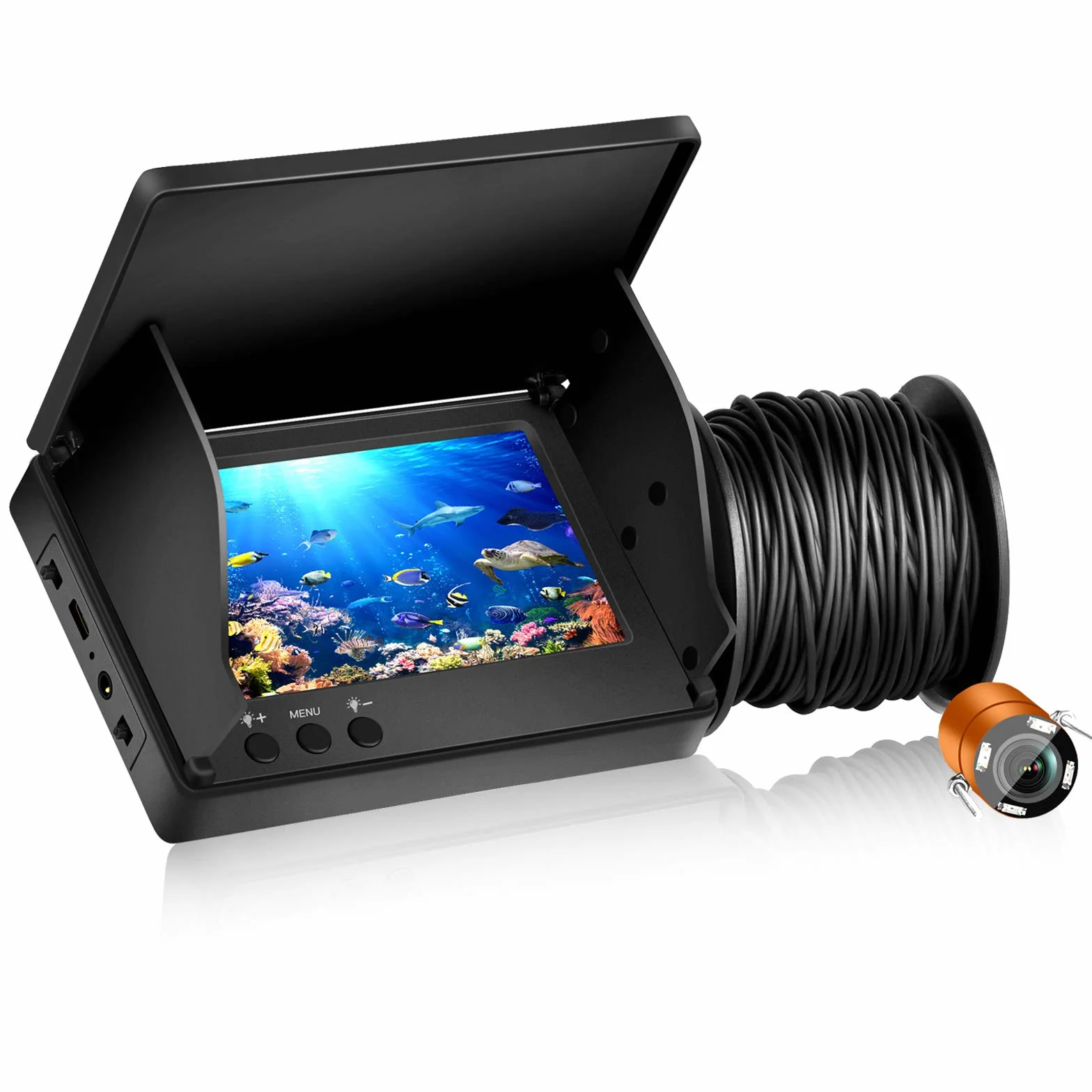 Cámara de pesca subacuática 4,3 pulgadas IPS para pesca en hielo, río y barco