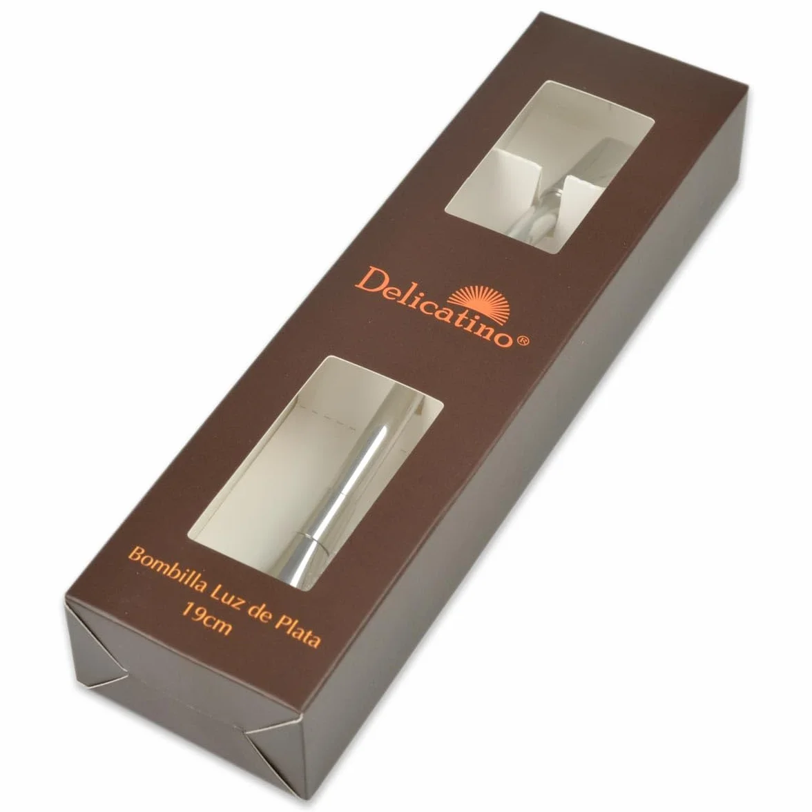 Bombilla Premium de Acero Inoxidable - Accesorio para Mate de 19 cm con Filtro y Acabado Pulido de Alto Brillo - Incluye Cepillo de Limpieza