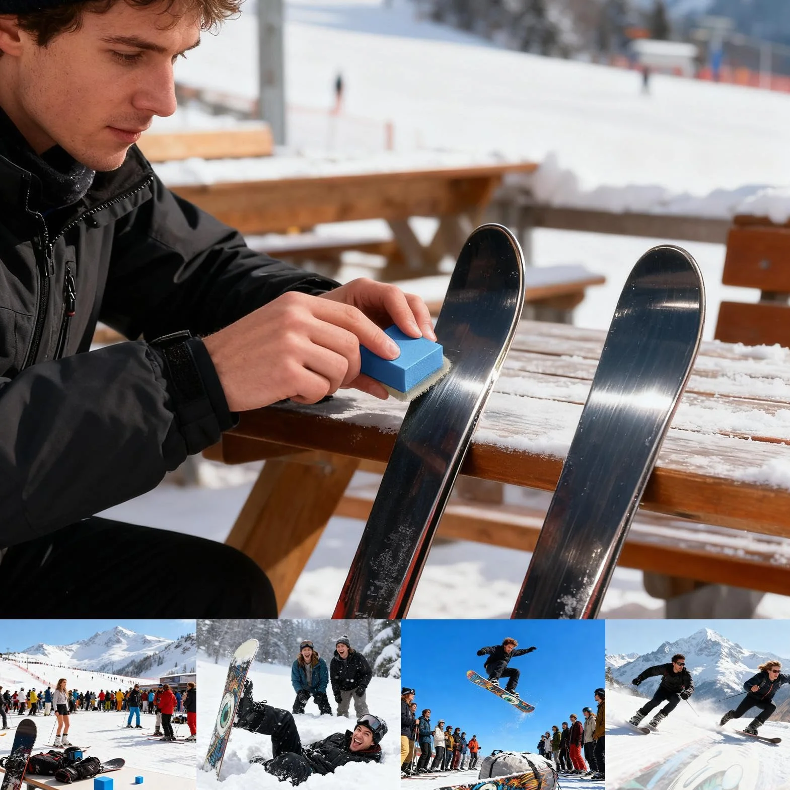 Genérico Bloque Abrasivo De Goma Gomosa para Afinado de Tablas Snowboard y Esquí
