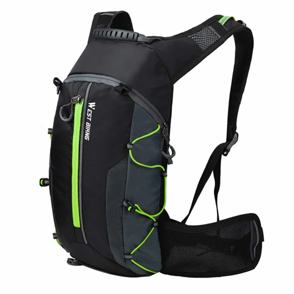 Mochila impermeable 10 L ultraligera para ciclismo escalada montañismo verde