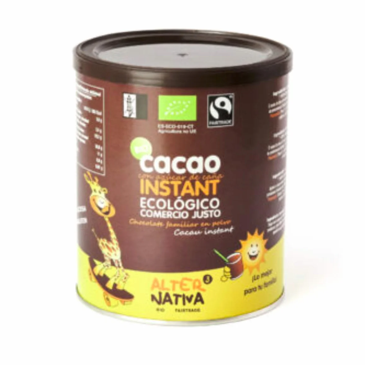 Cacao Instant Biológico sin gluten bote Alternativa3