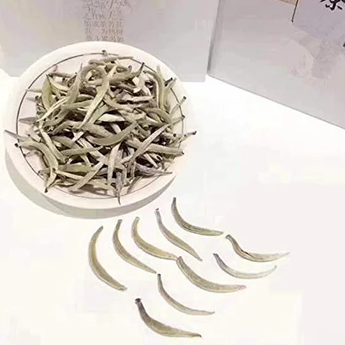 100g (0.22LB) Aguja de Plata, Té Blanco Baihaoyinzhen Punta Blanca, Pekoe Árbol Viejo, Comida Orgánica Natural, Té Crudo Chin