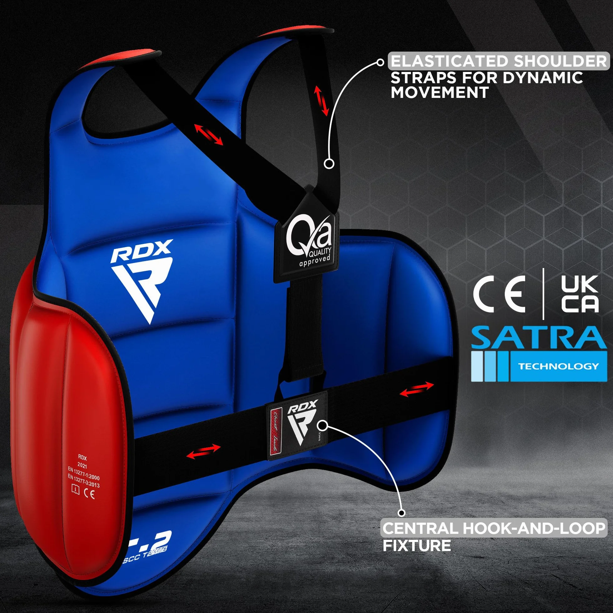 RDX Protector de pecho reversible boxeo kickboxing Muay Thai ajustable