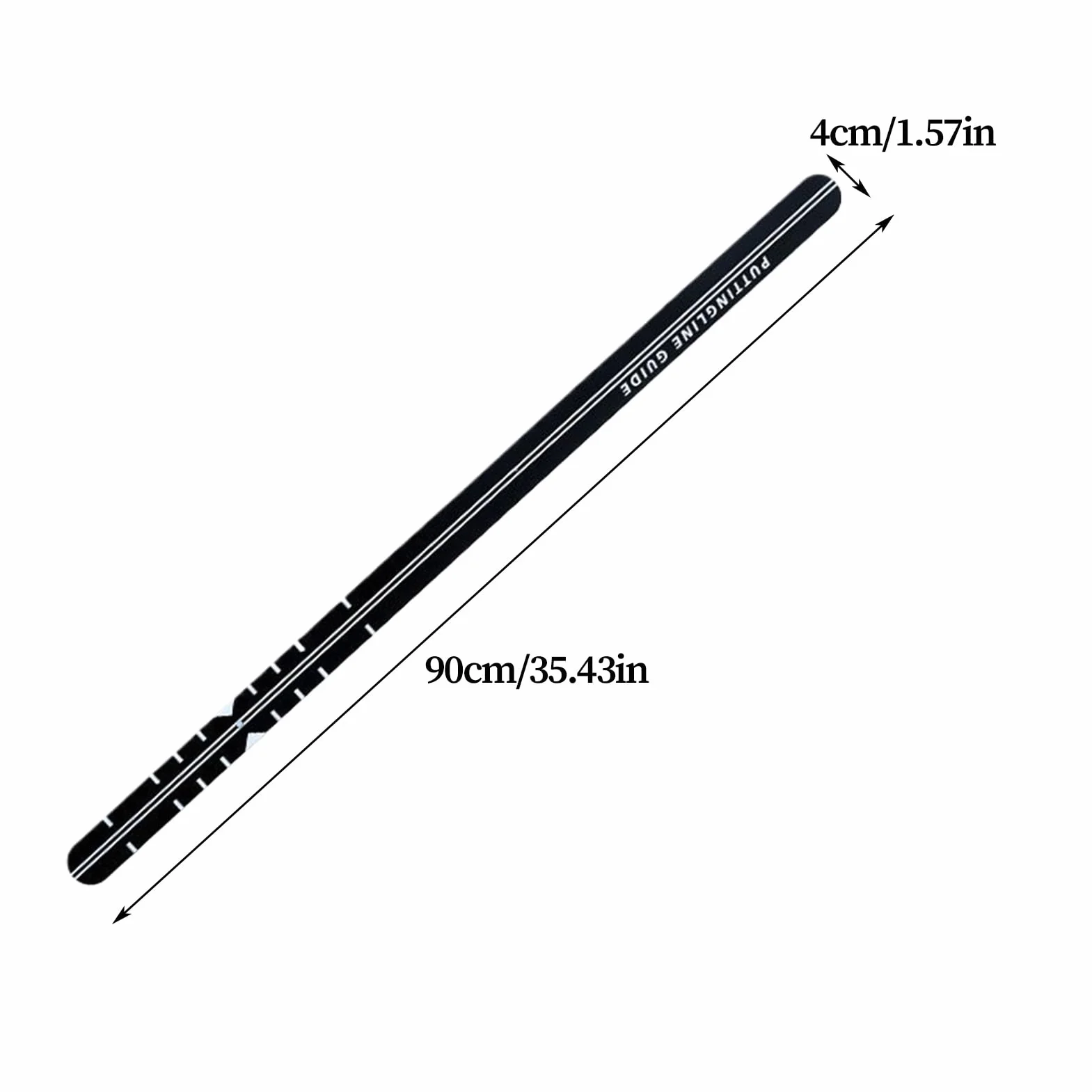 Piccello Guide Ruler 35.43x1.57x1.57 Golf Putter Alignment Rail Práctica portátil
