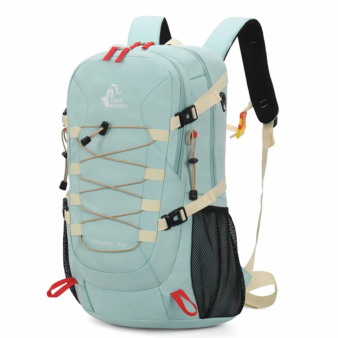 Bseash Mochila de senderismo impermeable 40L con cubierta de lluvia para viaje