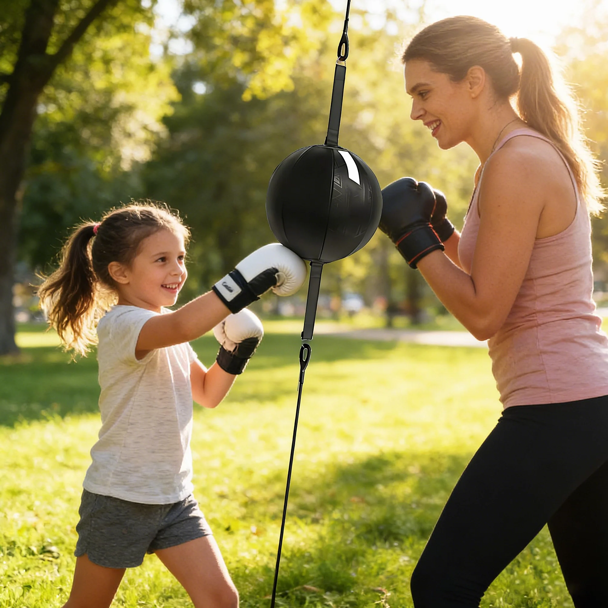 Bola de Velocidad Colgante de Boxeo con Cuerda de Amortiguación, Juego de Entrenamiento de Doble Extremo