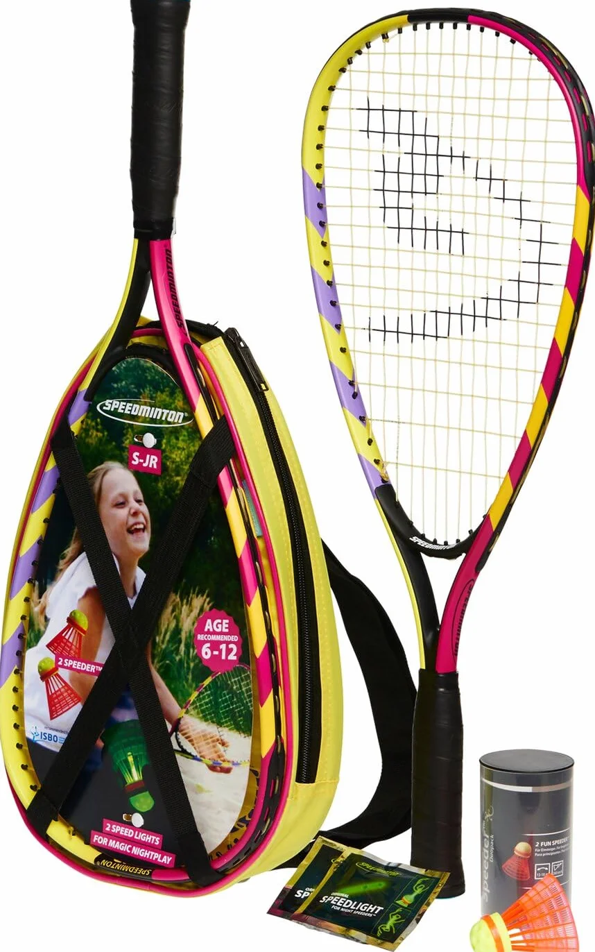 Speedminton Junior Set Original Speed Badminton Crossminton Infantil 2 Fun Speeder Bolsa