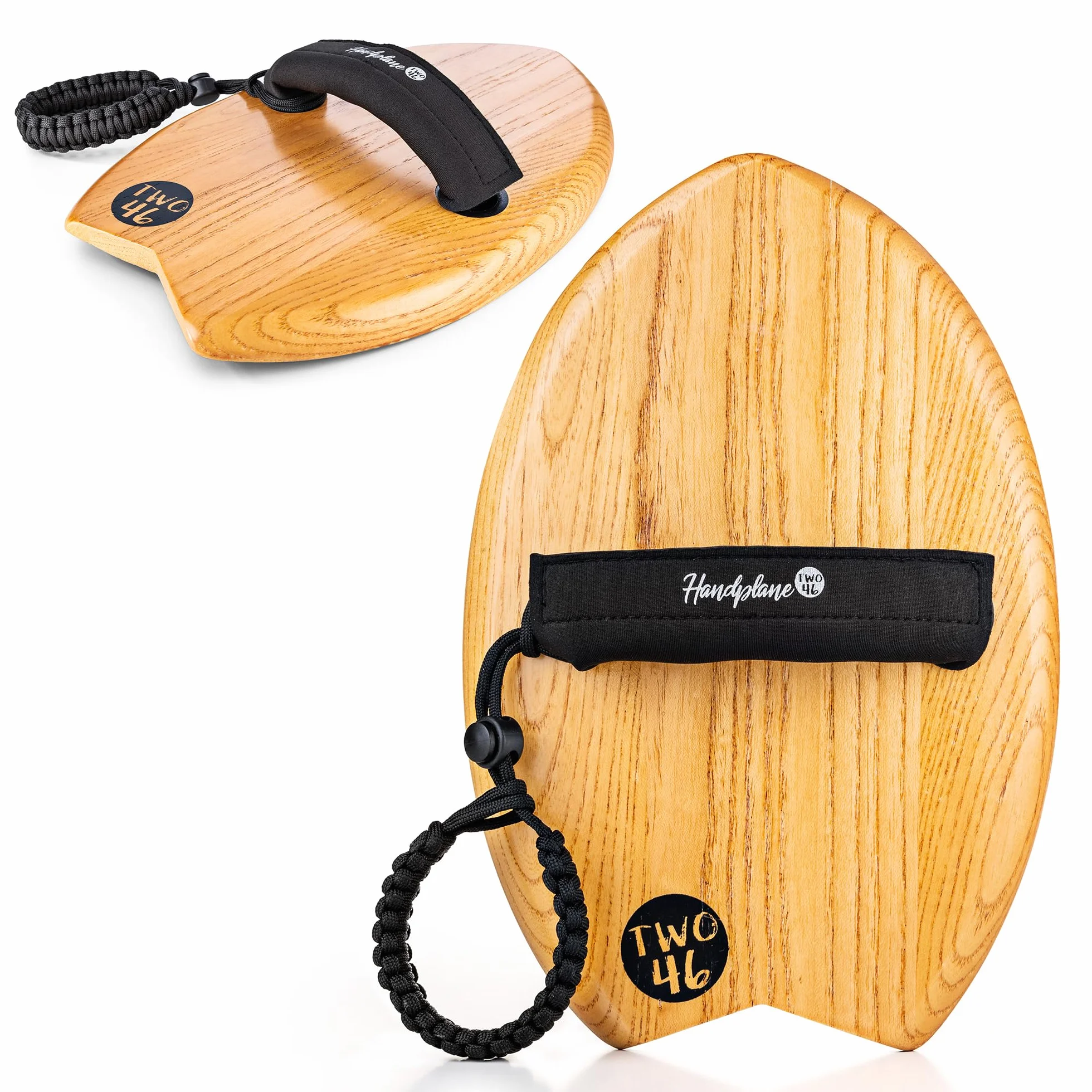 Woodsandwaves Tabla Surf de Mano - 1ª Tabla de Surf para Llevar de Madera Dura a Prueba de roturas con Bolsa