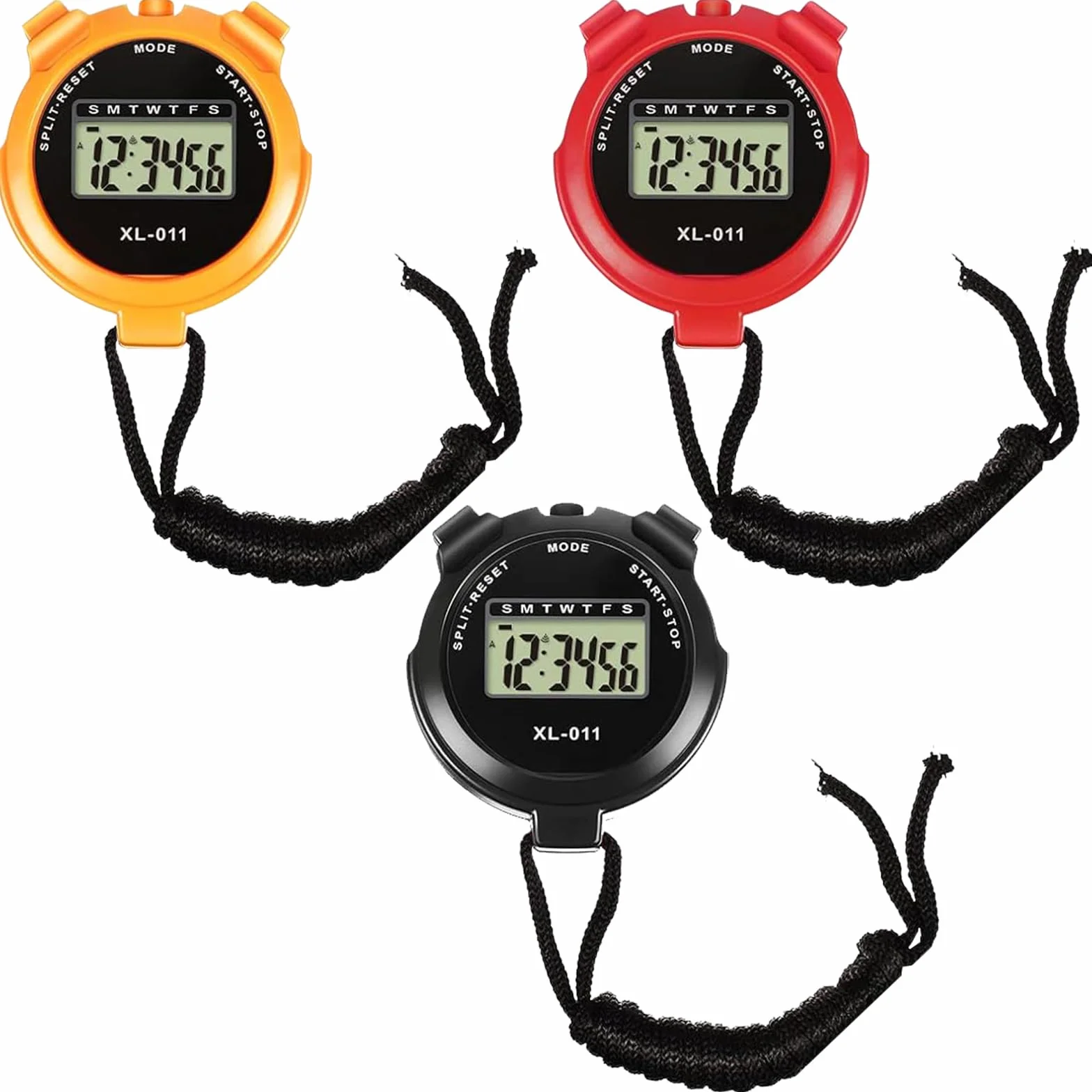 Cronómetro Deportivo Digital Profesional 3 Piezas, Cronógrafo de Mano Reloj para Fútbol Correr Natación